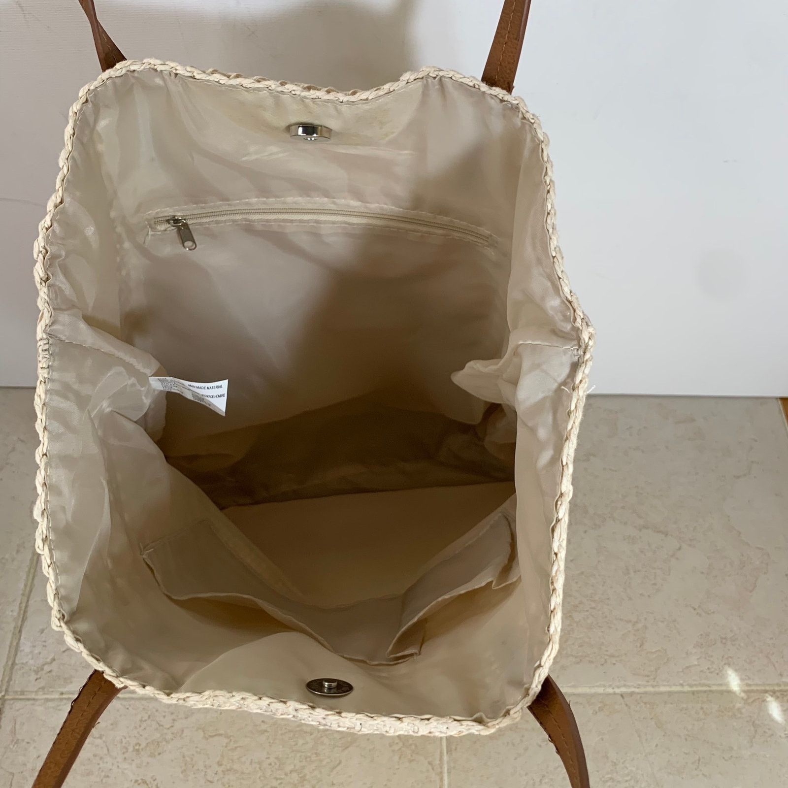 Other Straw Tote Aloha Beach Bag Everyday Tote Yellow Natural Size ONE SIZE - 8 Thumbnail