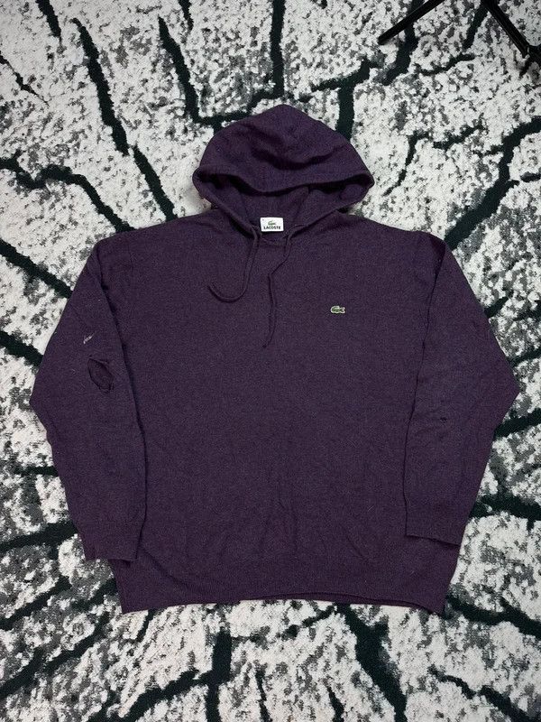 Lacoste Lacoste purple logo wool hoodie XL Size XL / US 12-14 / IT 48-50 - 1 Thumbnail