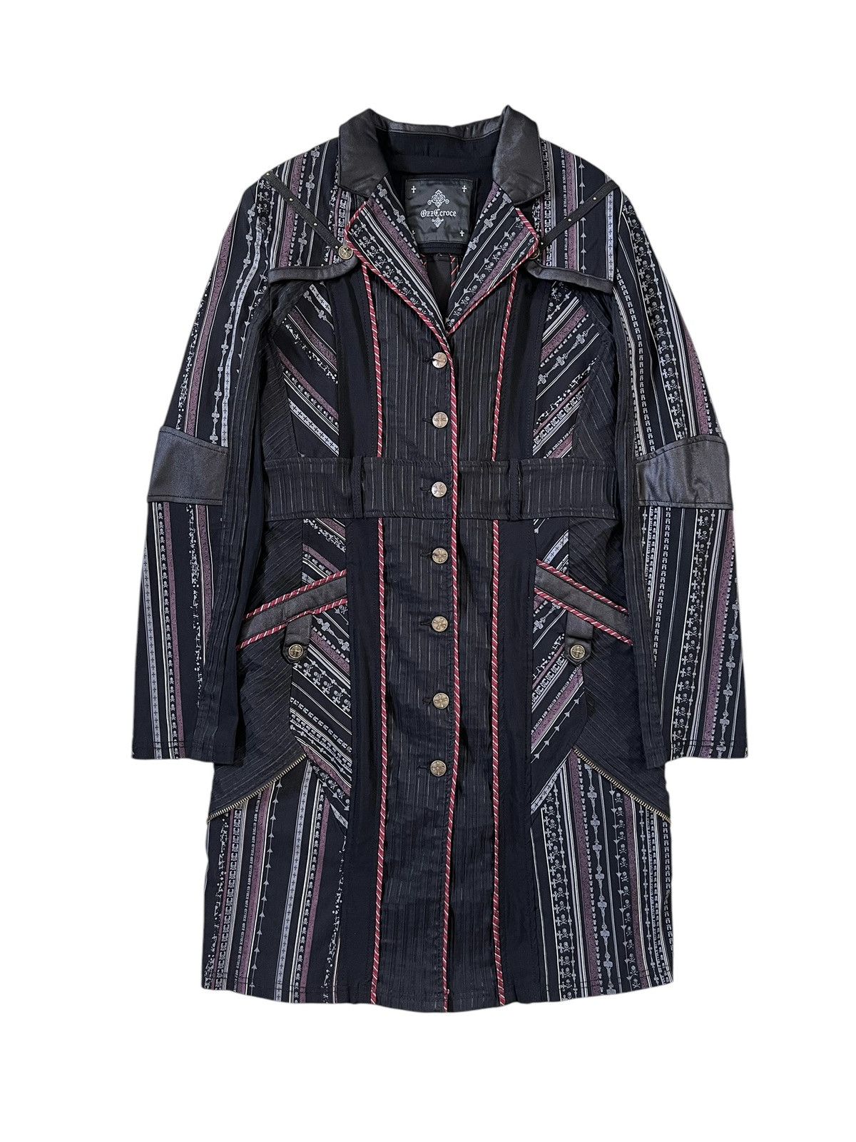 If Six Was Nine × Japanese Brand × Seditionaries Ozz Croce 🇯🇵 Harajuku Fashion Gothic Long Coat Size S / US 4 / IT 40 - 1 Thumbnail