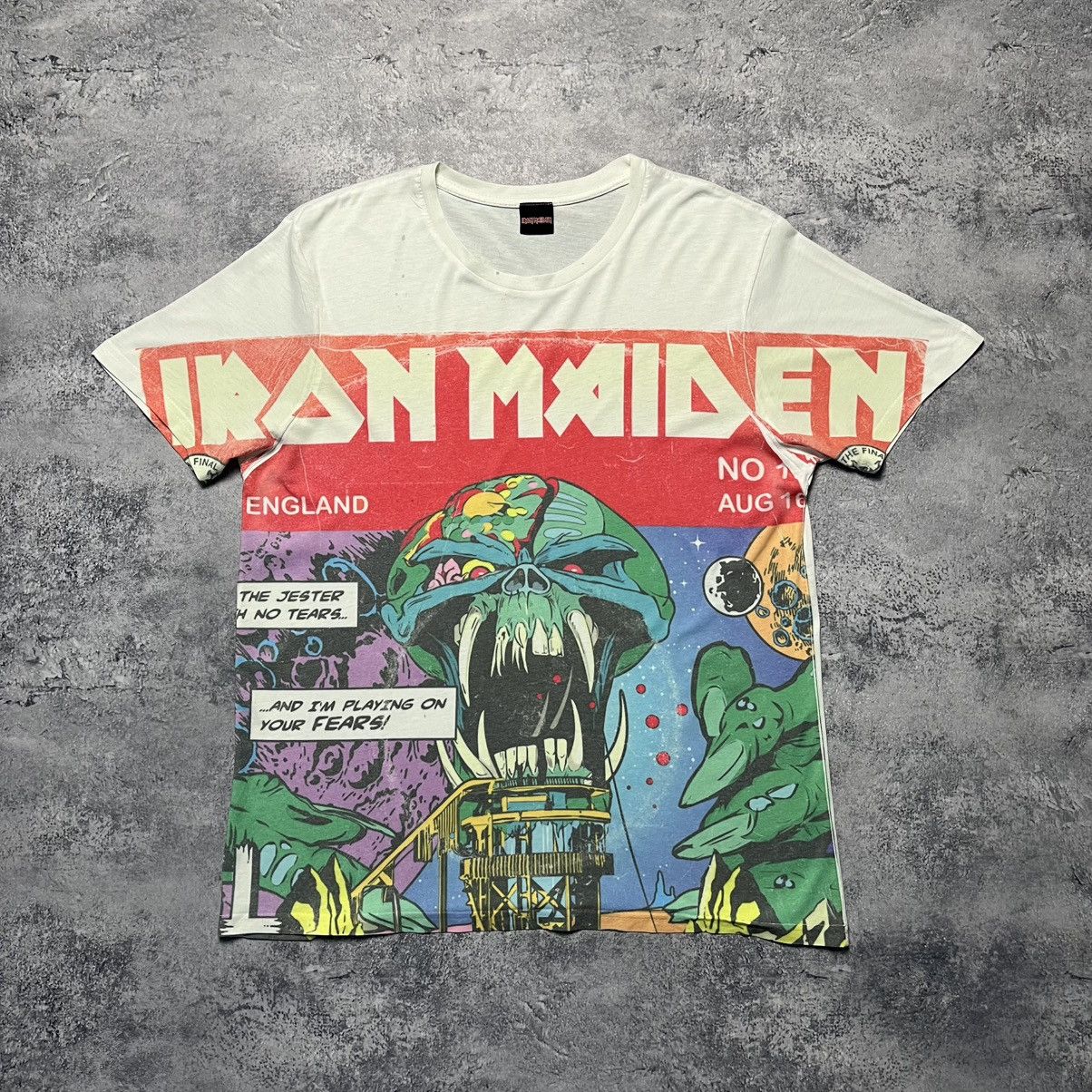 Band Tees Iron Maiden Overprint Tee Rock Band Y2K Size US XL / EU 56 / 4 - 1 Thumbnail