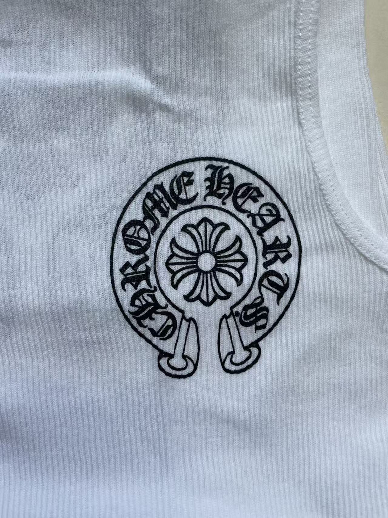 Chrome Hearts Chrome Hearts Horseshoe Logo White Tank Top Size L / US 10 / IT 46 - 6 Thumbnail