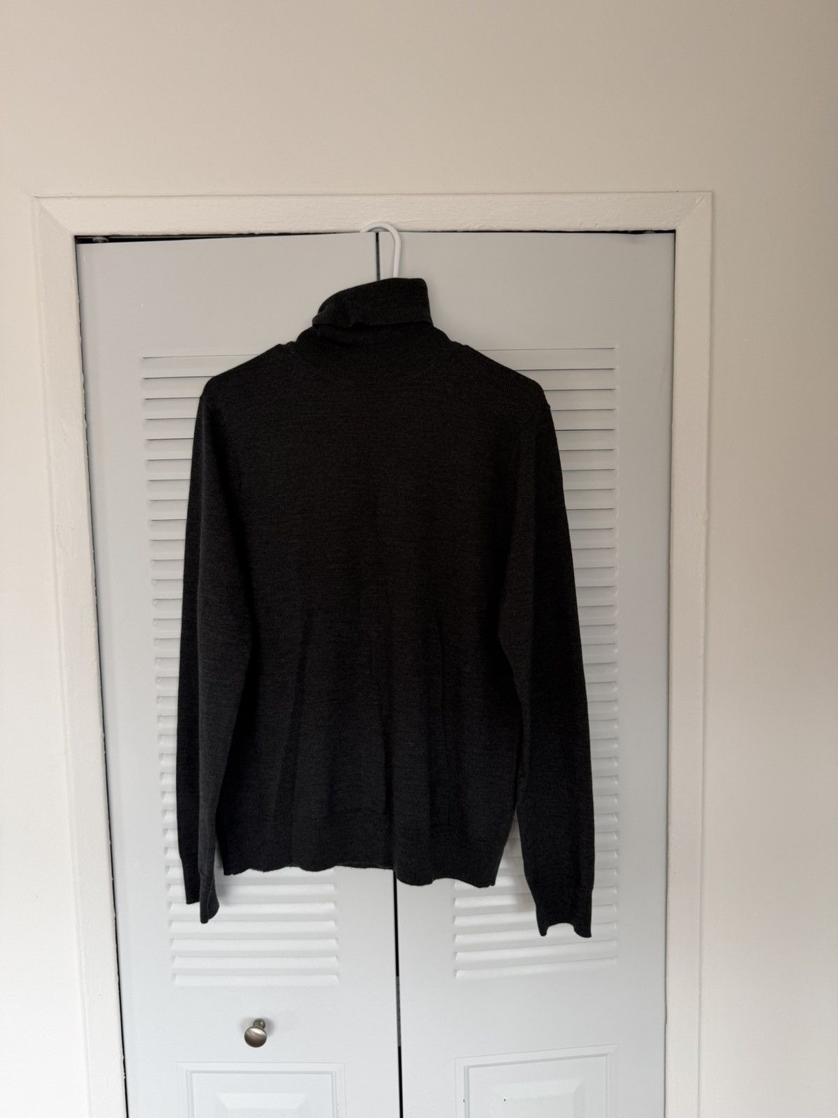 Sandro Sandro Grey Fine Knit Turtleneck Sweater Size US M / EU 48-50 / 2 - 2 Thumbnail