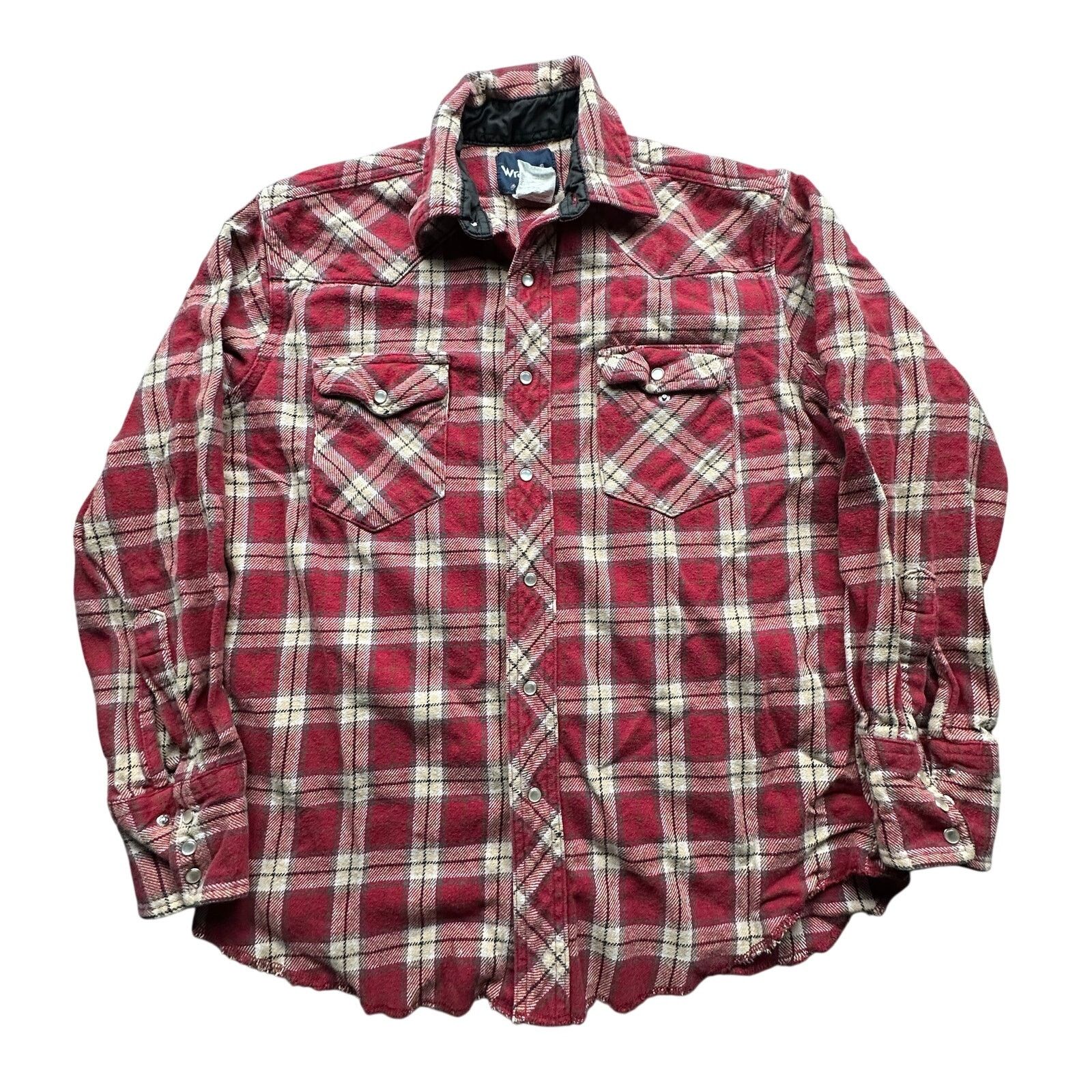 Wrangler Wrangler Flannel Red Plaid Pearl Snap Shirt Mens Medium Size US M / EU 48-50 / 2 - 1 Thumbnail