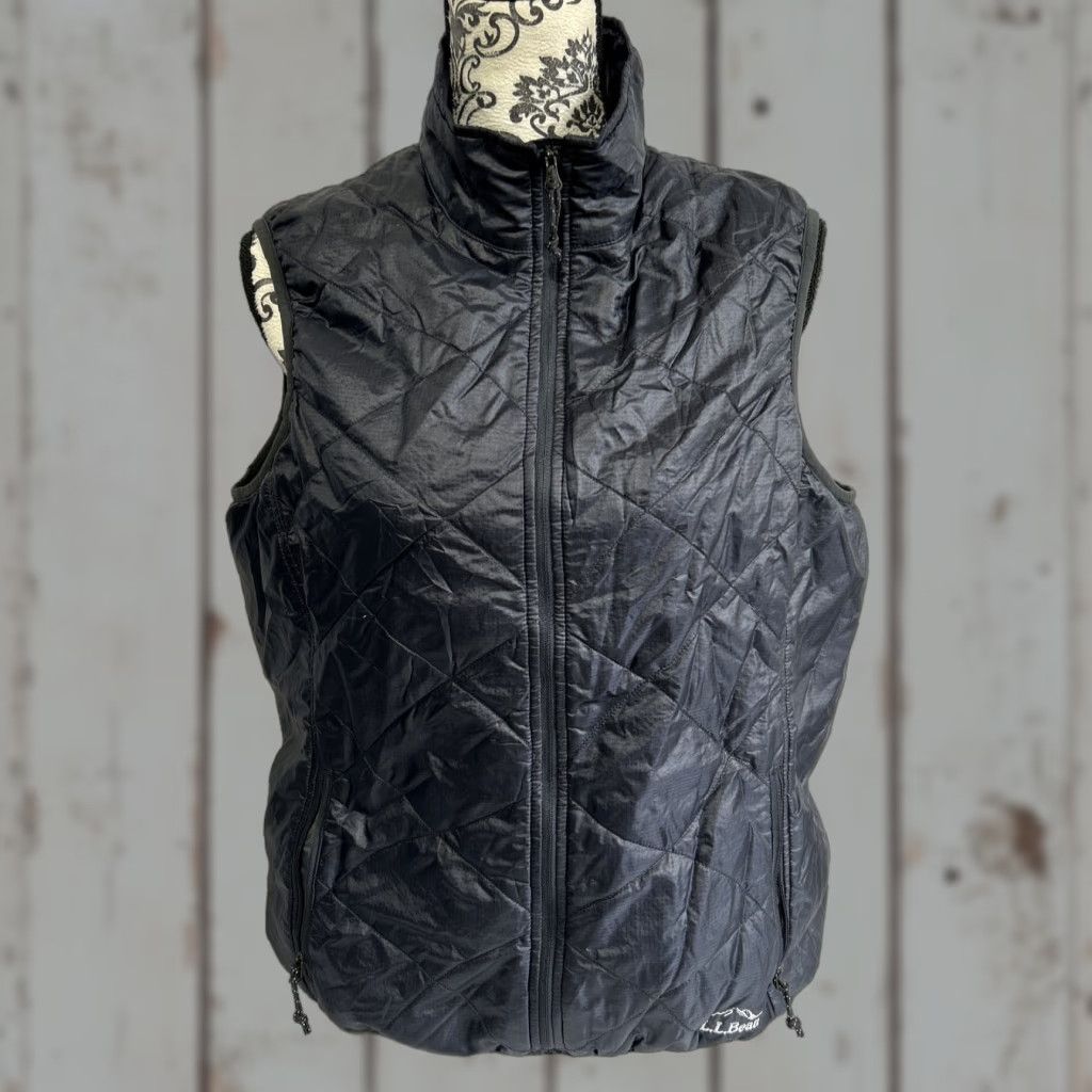 Vintage L.L.Bean Vest Womens Large Blue PrimaLoft Packaway Quilted Full Zip Lightweight Size L / US 10 / IT 46 - 1 Thumbnail