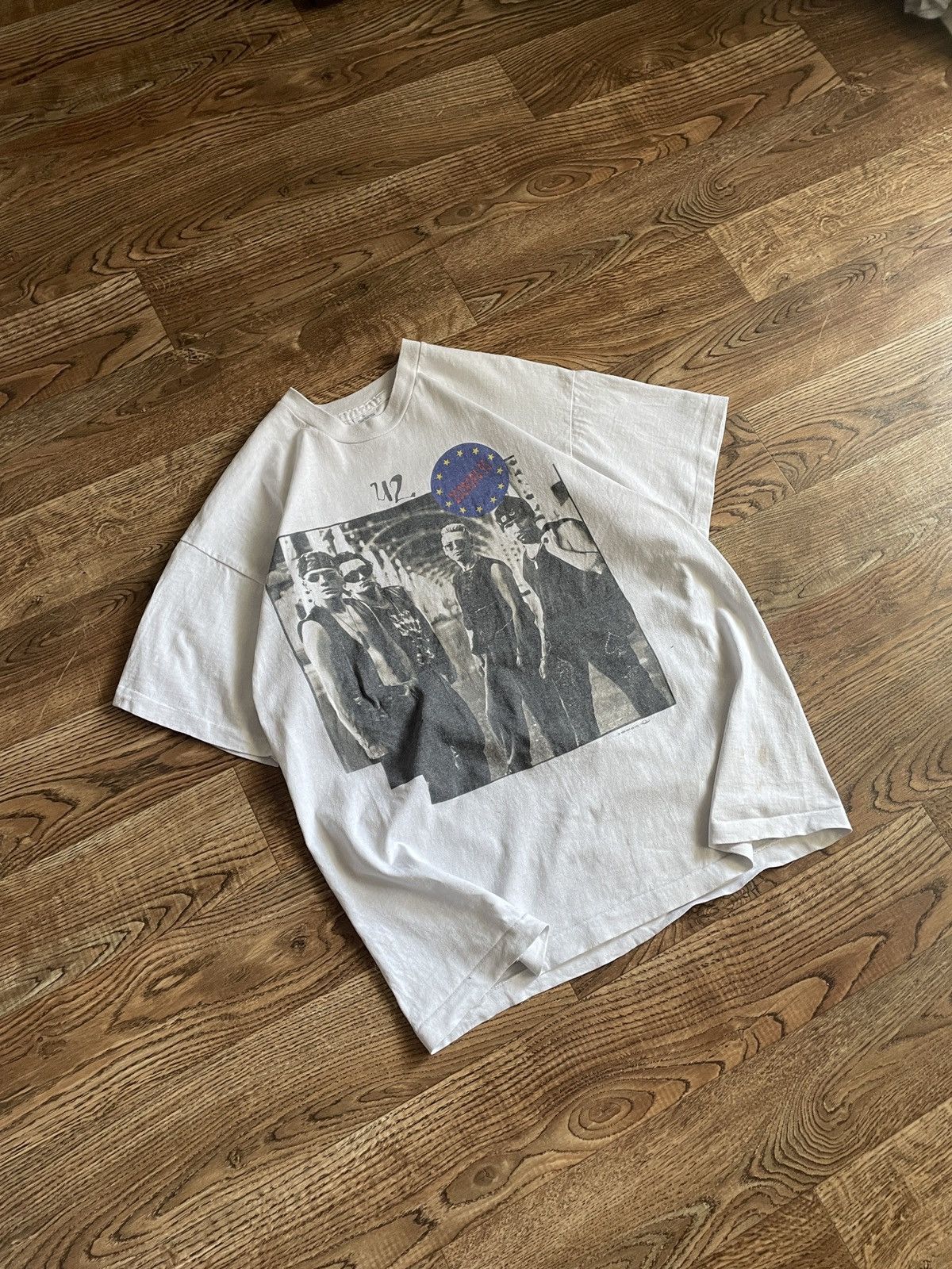 Band Tees × Vintage Vintage U2 T-shirt zooropa 90s tour tee 1993 rock band Size US XL / EU 56 / 4 - 1 Thumbnail