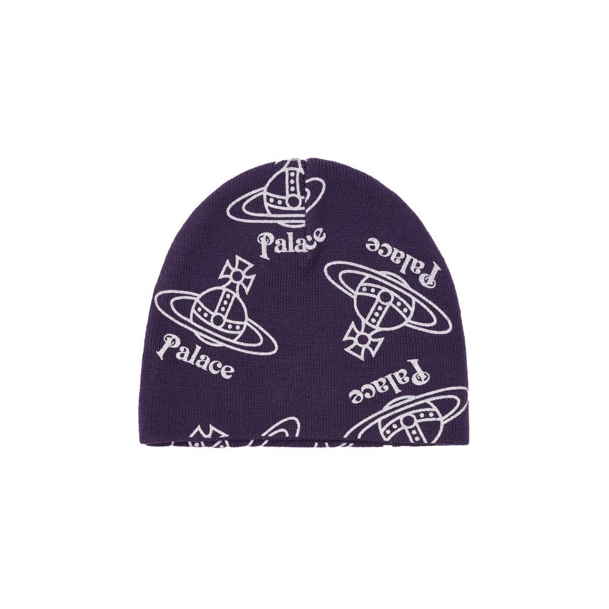 Palace × Vivienne Westwood PALACE VIVIENNE WESTWOOD JERSEY BEANIE PURPLE Size ONE SIZE - 2 Thumbnail