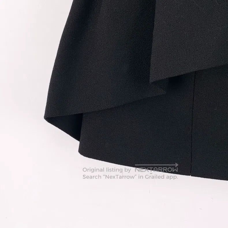 Saint Laurent Paris Saint Laurent Paris Black Wool Skater Half Skirt Size 37" - 4 Thumbnail