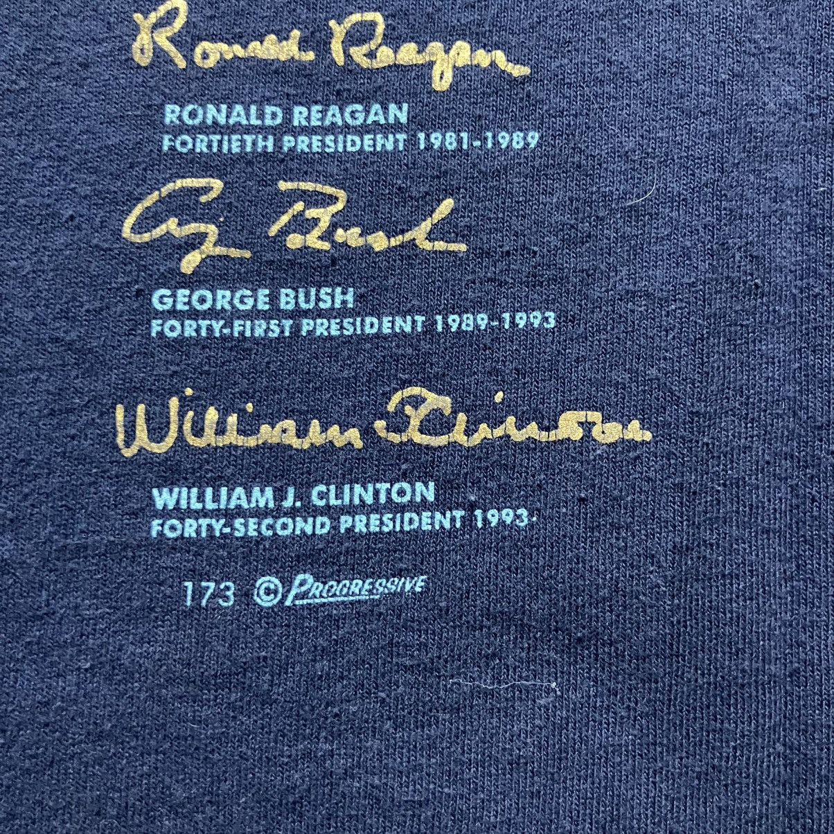 Delta × Vintage Vintage 90s US Presidents Signature Graphic T Shirt Size US L / EU 52-54 / 3 - 4 Thumbnail