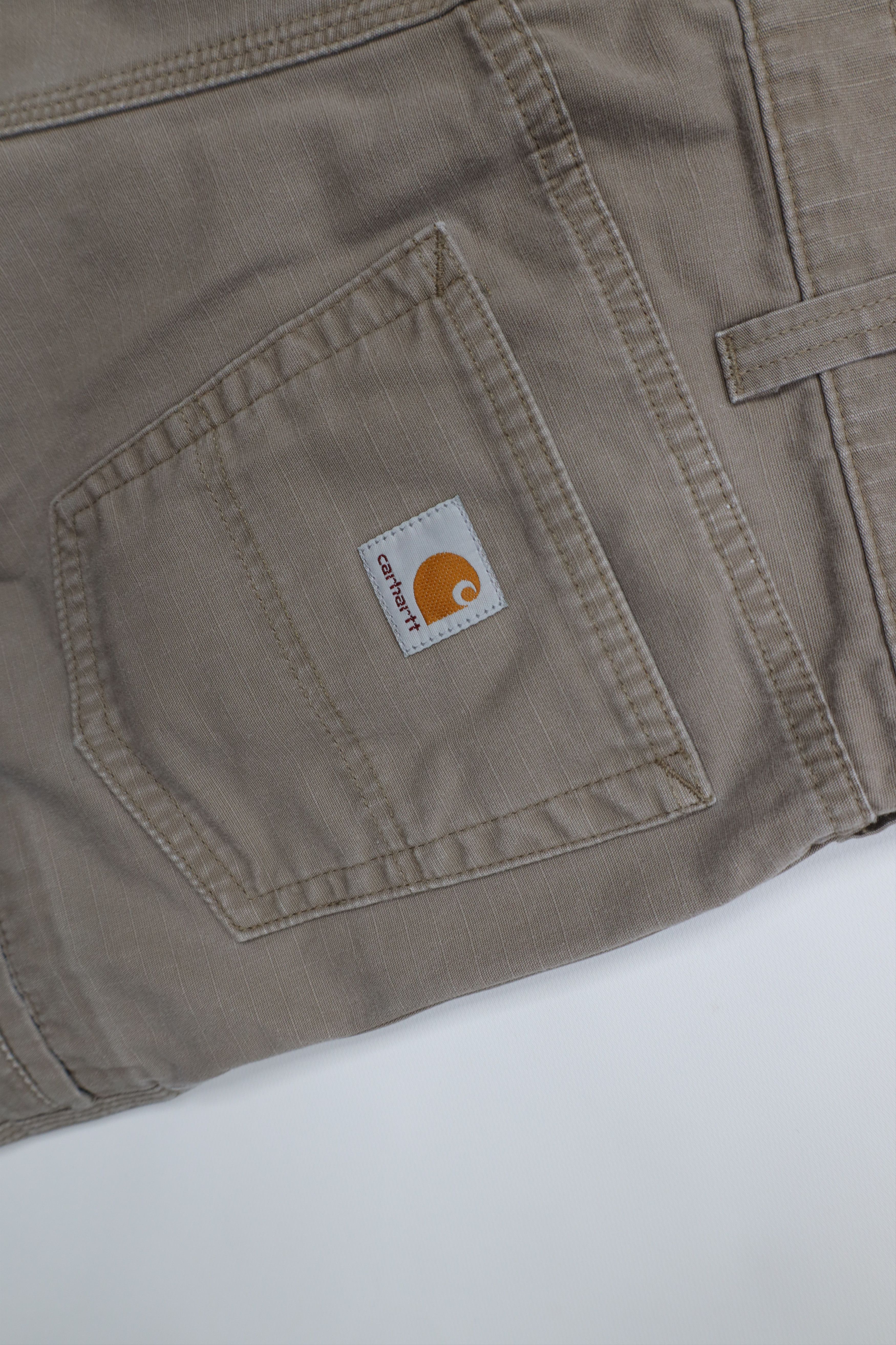Carhartt Vintage Y2K Carhartt Spell Ripstop Above Knee Shorts Beige Size US 33 - 11 Thumbnail