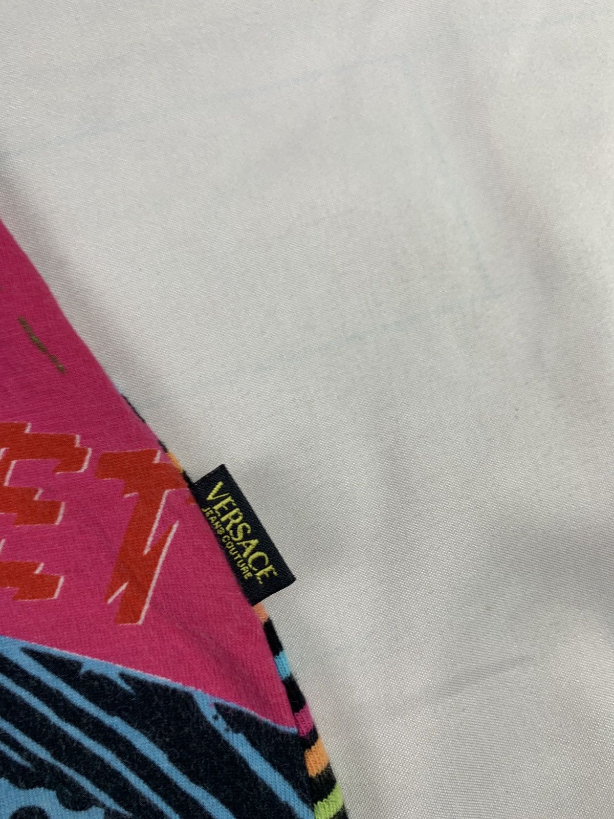 Versace Jeans Couture Italy Multicolor Graphic Open Back Tee