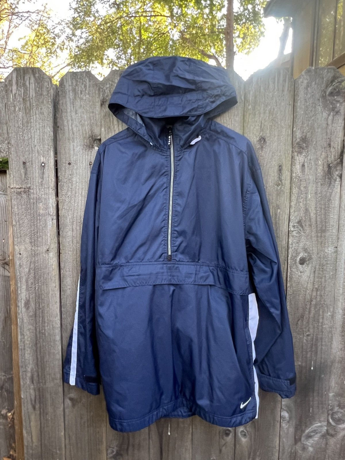 Nike 90’s Vintage Nike Red Swoosh Jacket Retractable Hood Size US XL / EU 56 / 4 - 7 Thumbnail
