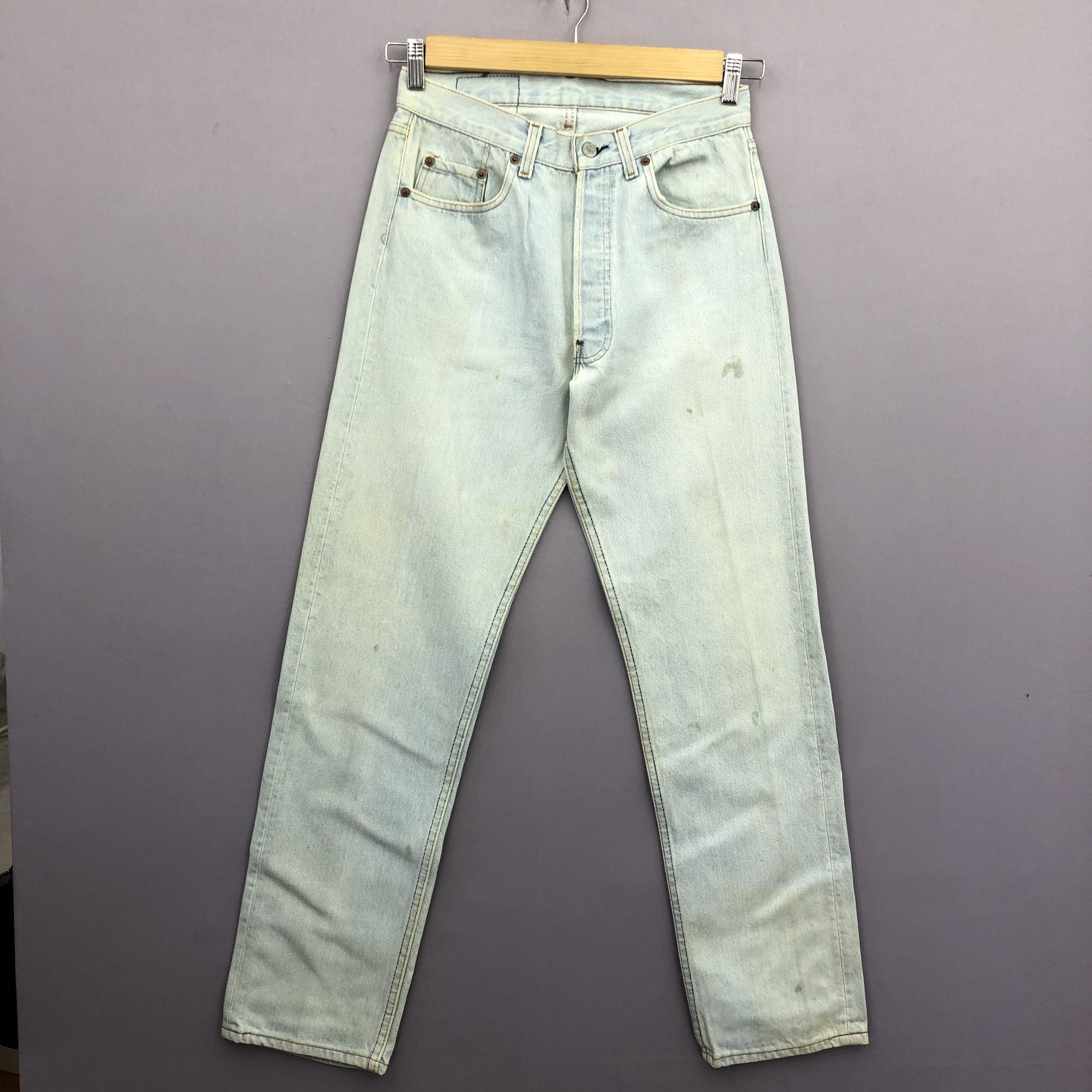 Levi's Vintage 70s Levis 501 Sun Faded Light Wash Blue Jeans Denim Size 28" / US 6 / IT 42 - 1 Thumbnail