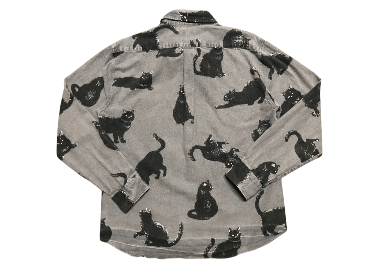 Japanese Brand Vintage CIAO Full Print Cat Long Sleeve Shirt Cropped Size US M / EU 48-50 / 2 - 2 Thumbnail