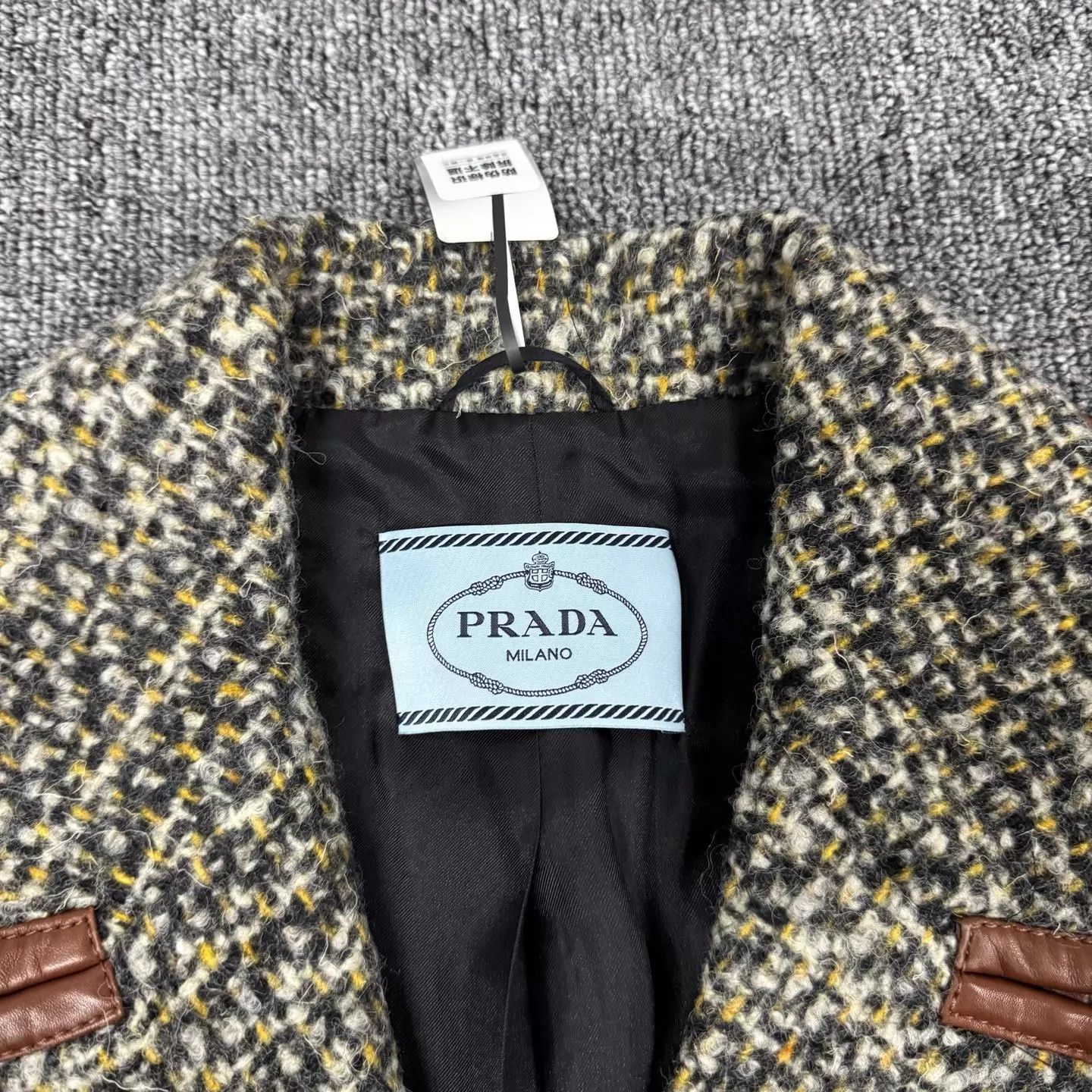 Prada Prada Leather Trim Tweed Long Coat 44 99 New Size M / US 6-8 / IT 42-44 - 5 Thumbnail