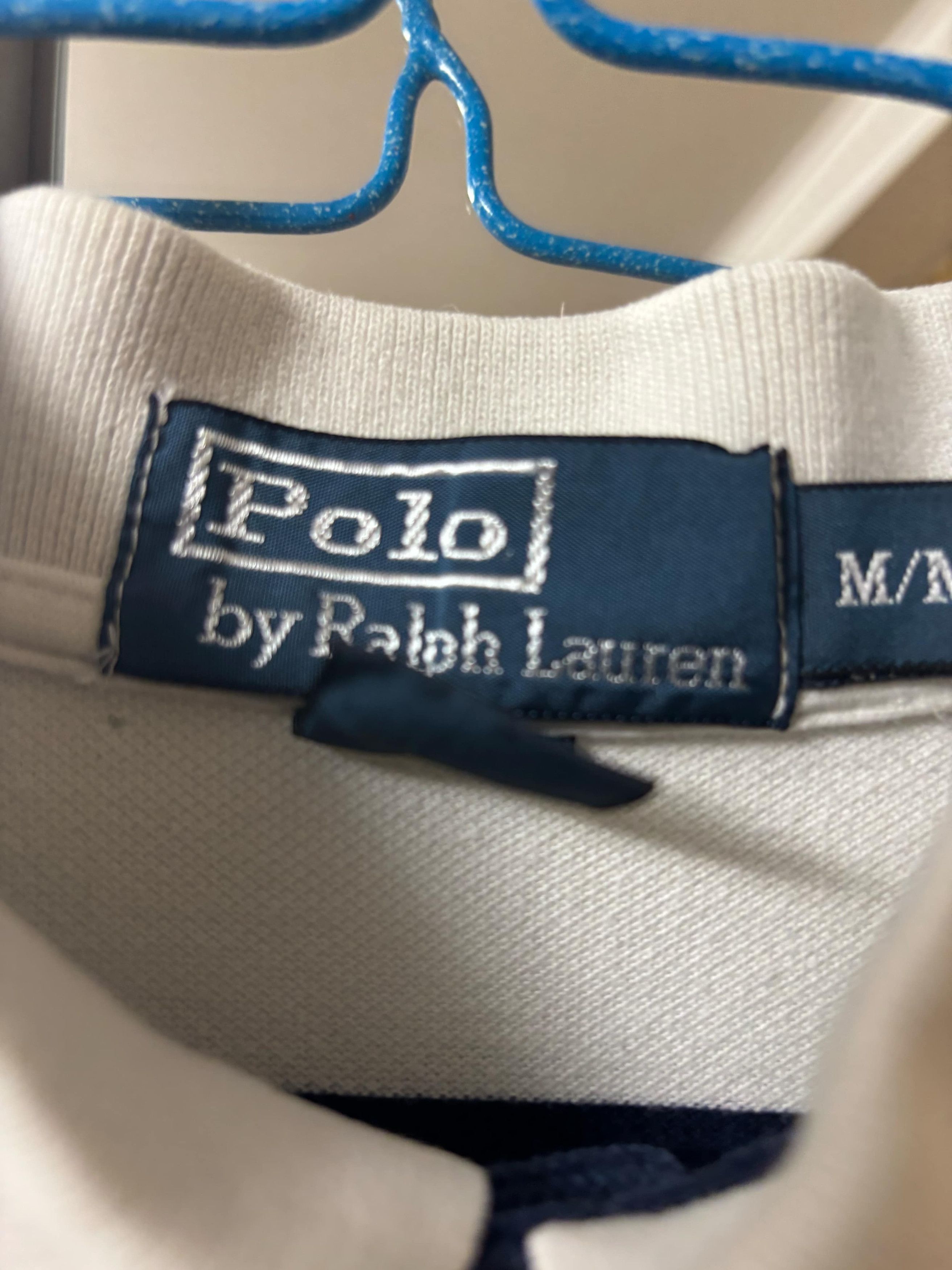 Polo Ralph Lauren Polo Ralph Lauren white with navy stripes. Size M Size US M / EU 48-50 / 2 - 8 Thumbnail