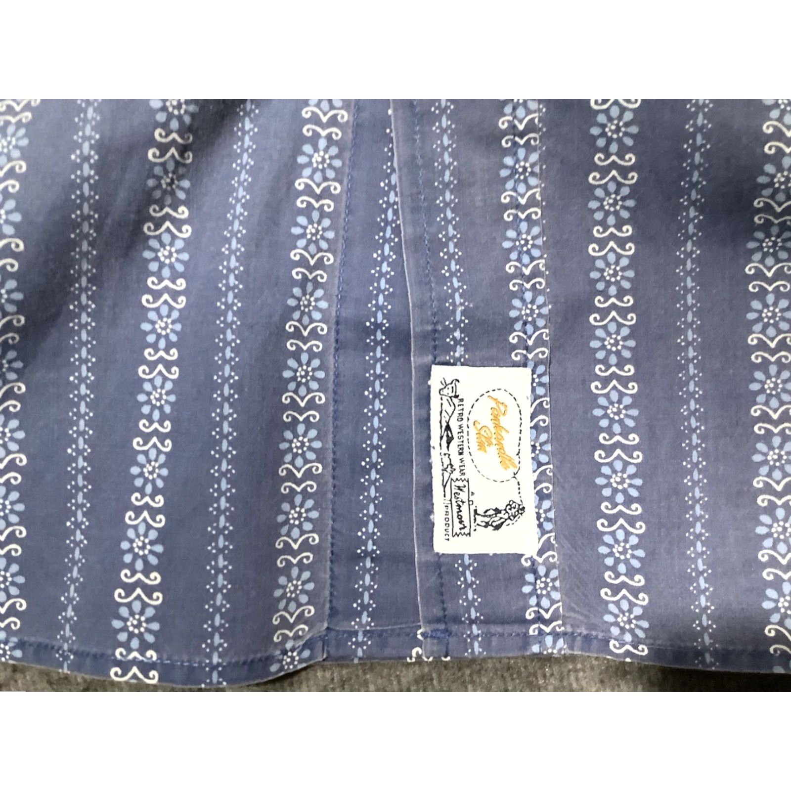 Vintage VINTAGE Panhandle Slim Western Shirt Blue Mens XL Pearl Snap Floral Cowboy Long Sleeve Size US XL / EU 56 / 4 - 3 Thumbnail