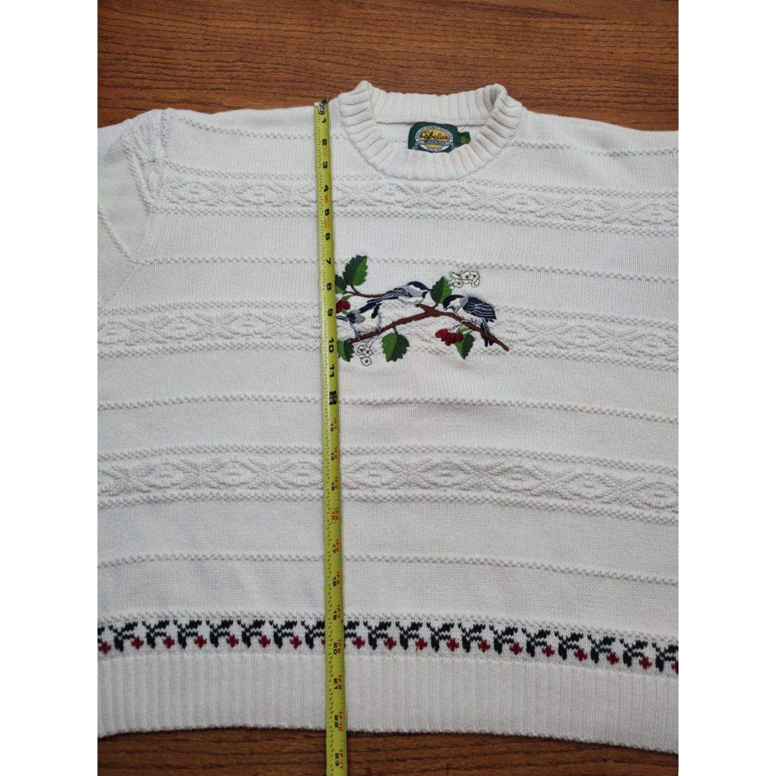 Vintage VINTAGE Cabela's Sweater Women's XL Cream Embroidered Bird Pullover Knit Crew Neck Chunky Knit Worthy for Travel Casual 90s Outdoor Winter Size XL / US 12-14 / IT 48-50 - 5 Thumbnail