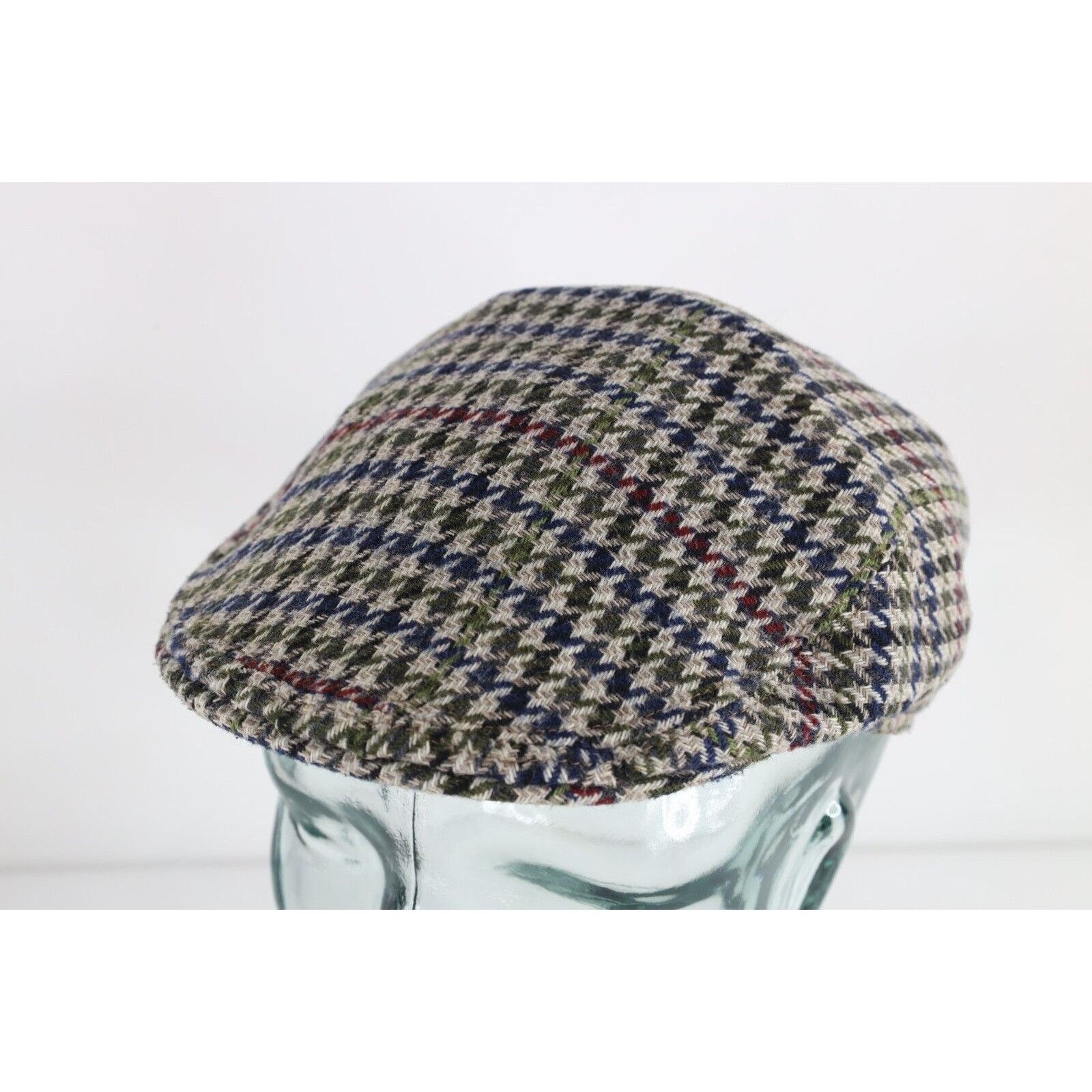 Vintage Vintage 70s Streetwear Quilted Wool Houndstooth Newsboy Hat Size ONE SIZE - 1 Thumbnail