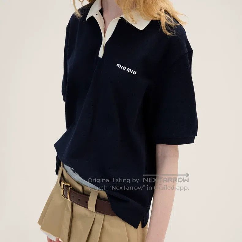 Miu Miu Miu Miu Size S Women's short sleeve Polo shirt Size S / US 4 / IT 40 - 6 Thumbnail