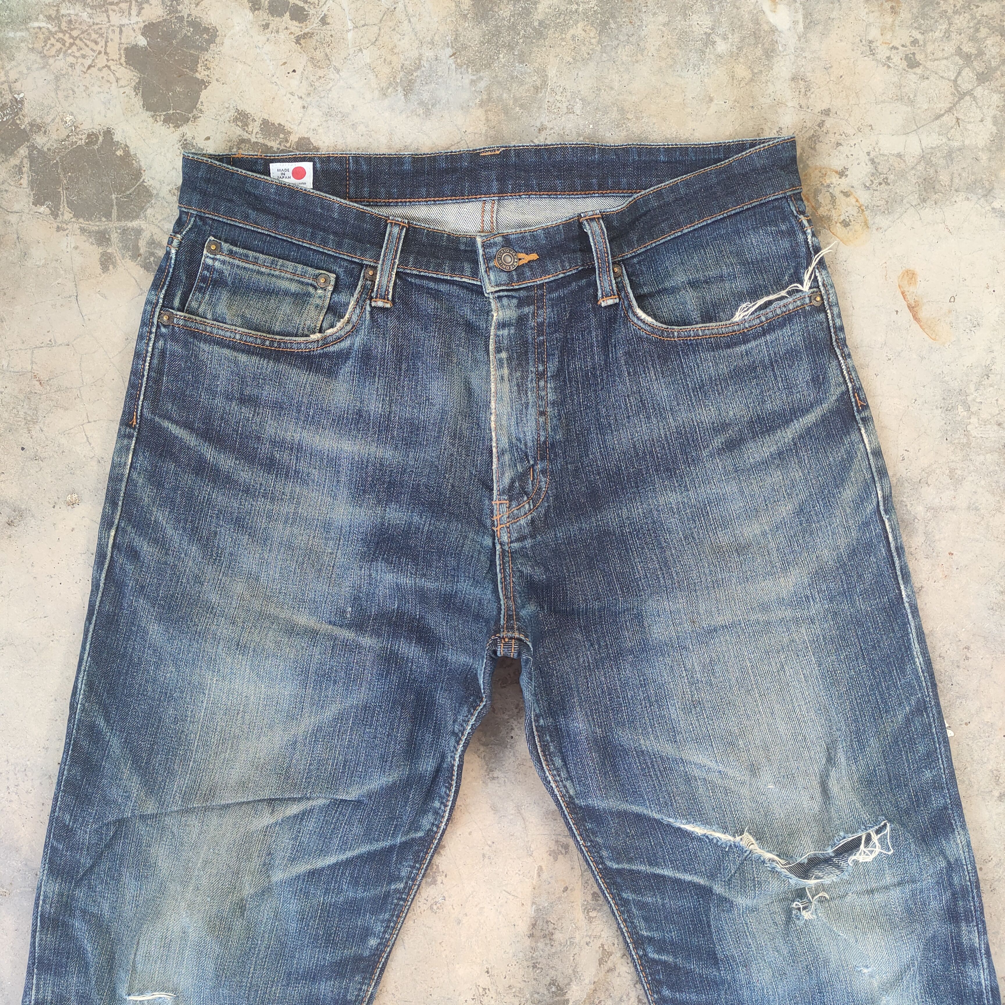 Edwin W34 VINTAGE EDWIN FADED DISTRESSED JEAN DENIM PANTS Size US 34 / EU 50 - 3 Thumbnail