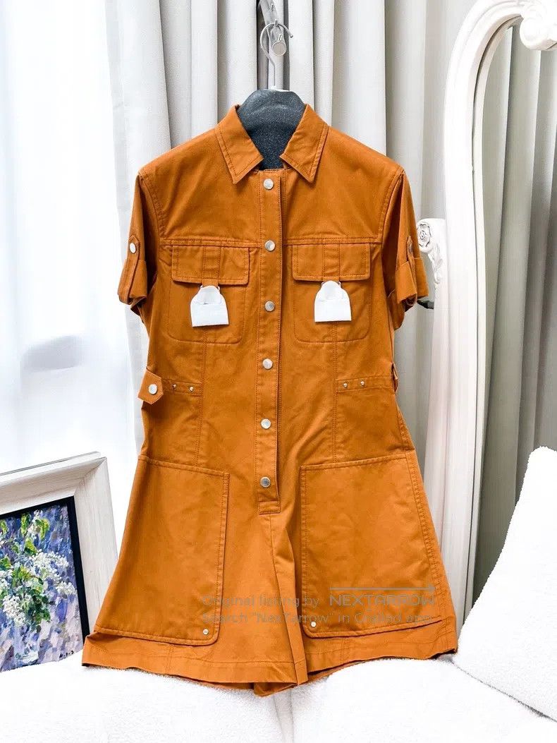 Hermes Hermes Spring/Summer Mustard Work Romper Size 24" / US 00 / IT 34 - 1 Thumbnail