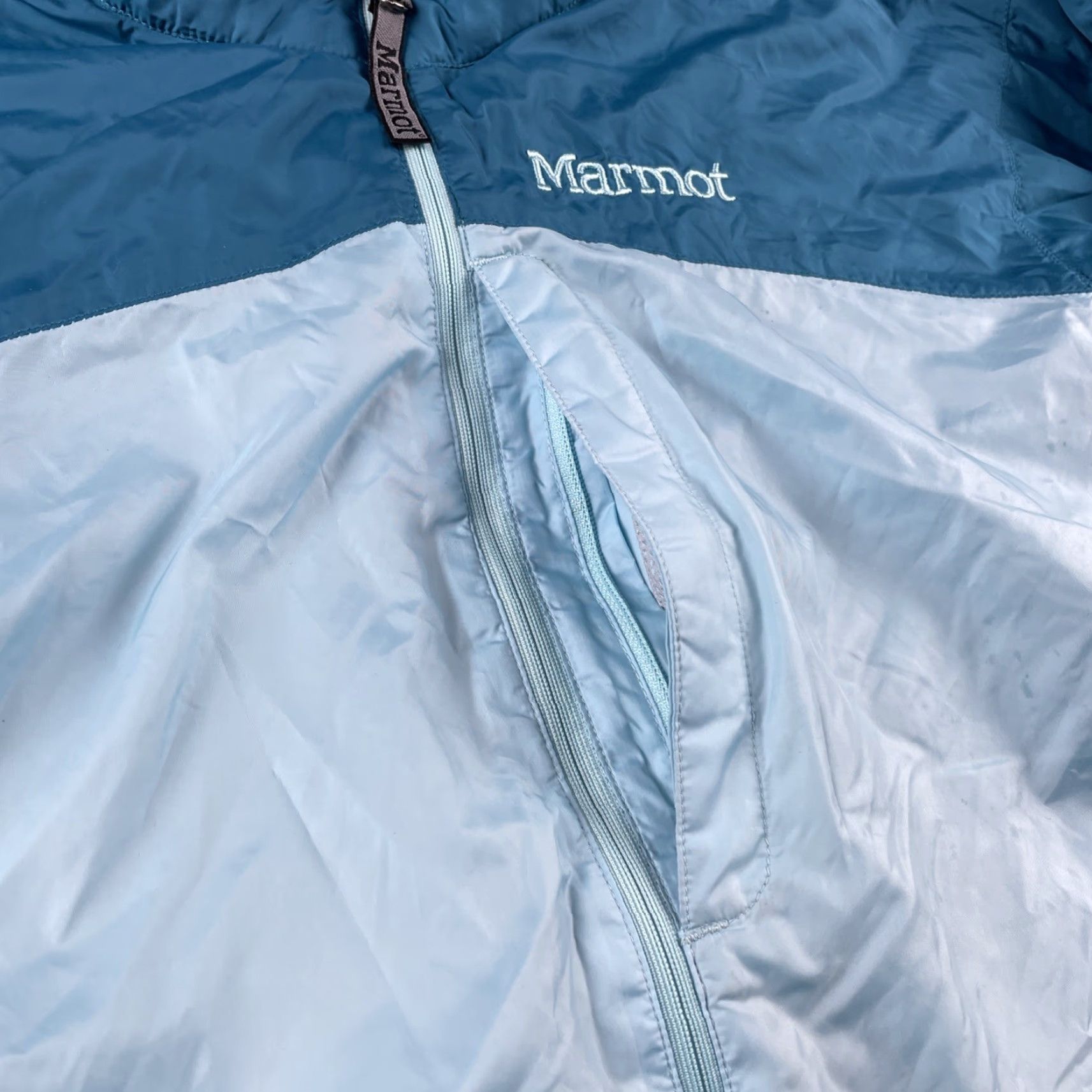 Marmot Marmot Women’s Jacket Windbreaker Two Tone Blue Zip Sweat Lined Fleece Teal M Size M / US 6-8 / IT 42-44 - 4 Thumbnail