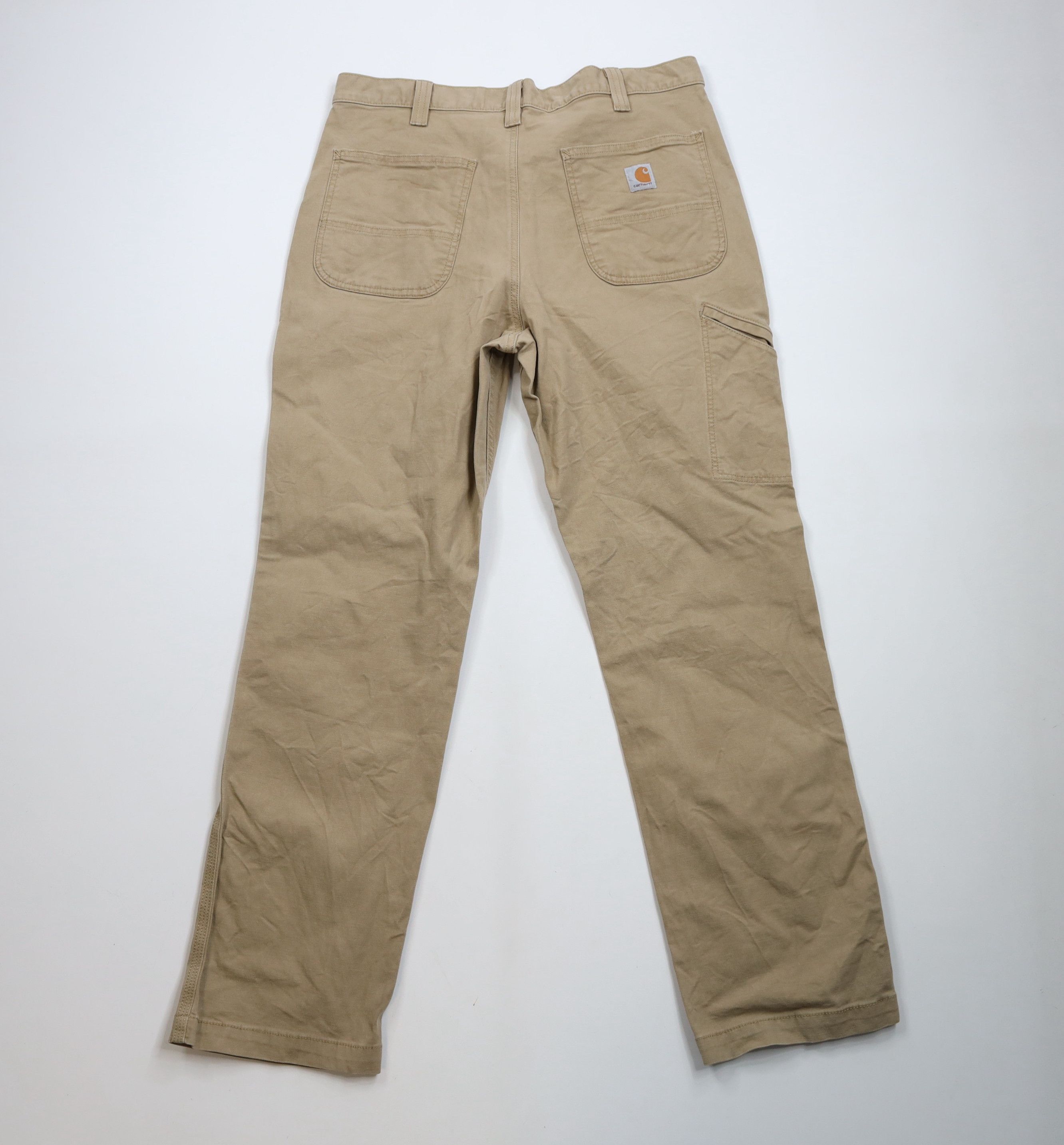 Carhartt × Vintage Vintage Carhartt Relaxed Wide Leg Canvas Pants Beige Brown Size US 36 / EU 52 - 10 Thumbnail