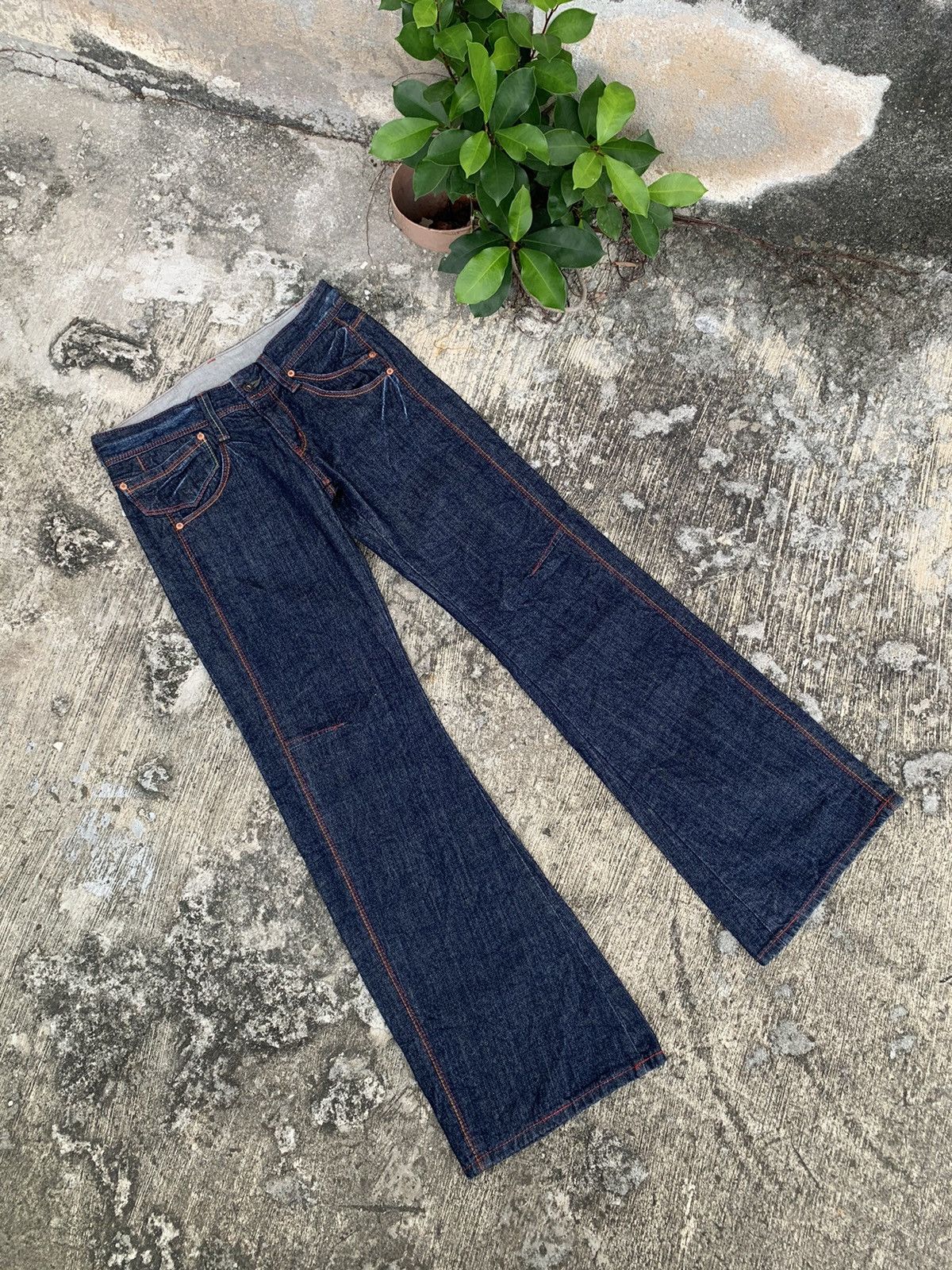 If Six Was Nine × Japanese Brand × Le Grande Bleu (L.G.B.) Flare et boite baggy bootcut jeans Size 32" / US 10 / IT 46 - 2 Thumbnail