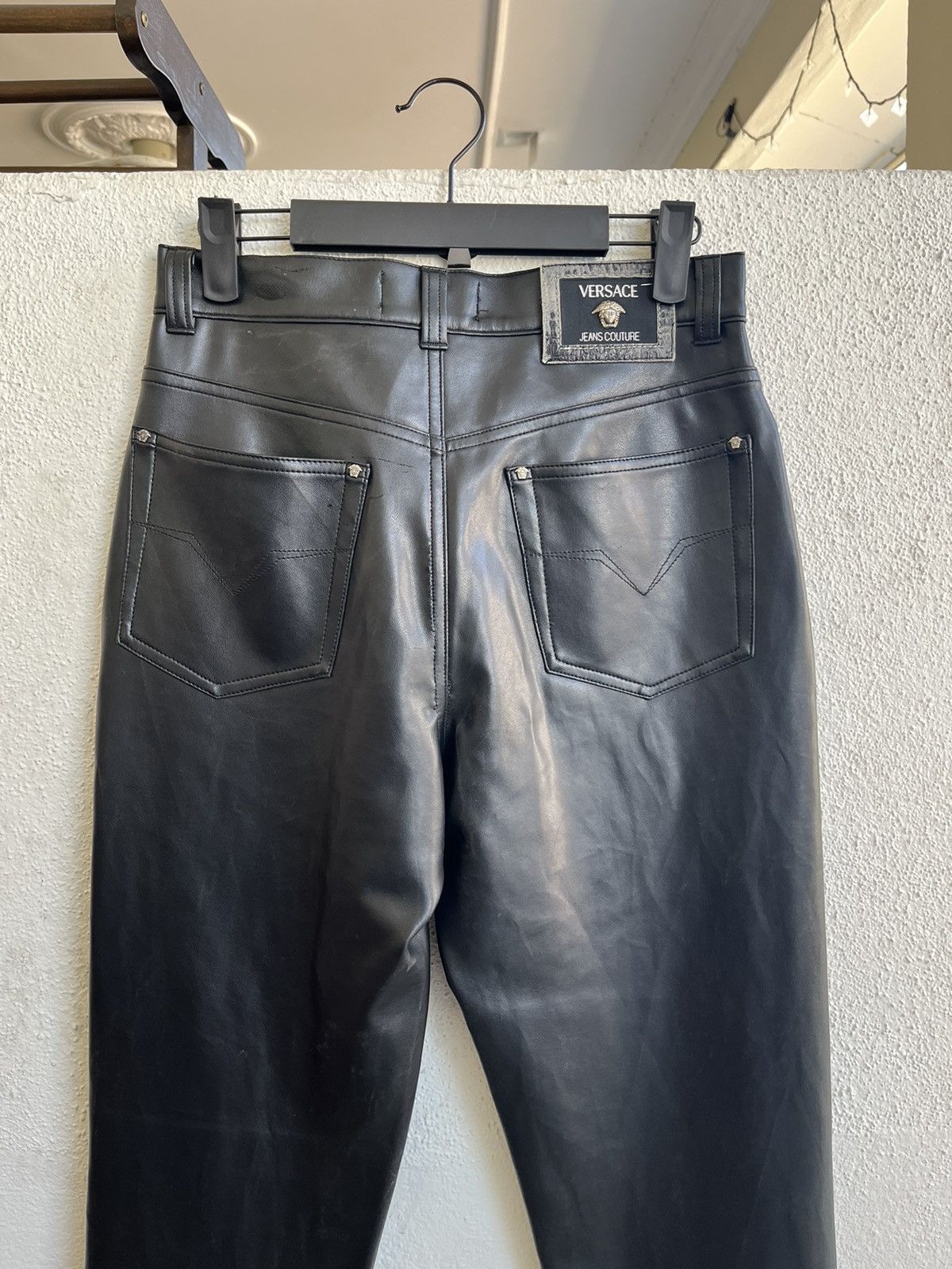 Versace Jeans Couture Versace Jeans Couture Black Leather Pants Size US 28 / EU 44 - 5 Thumbnail