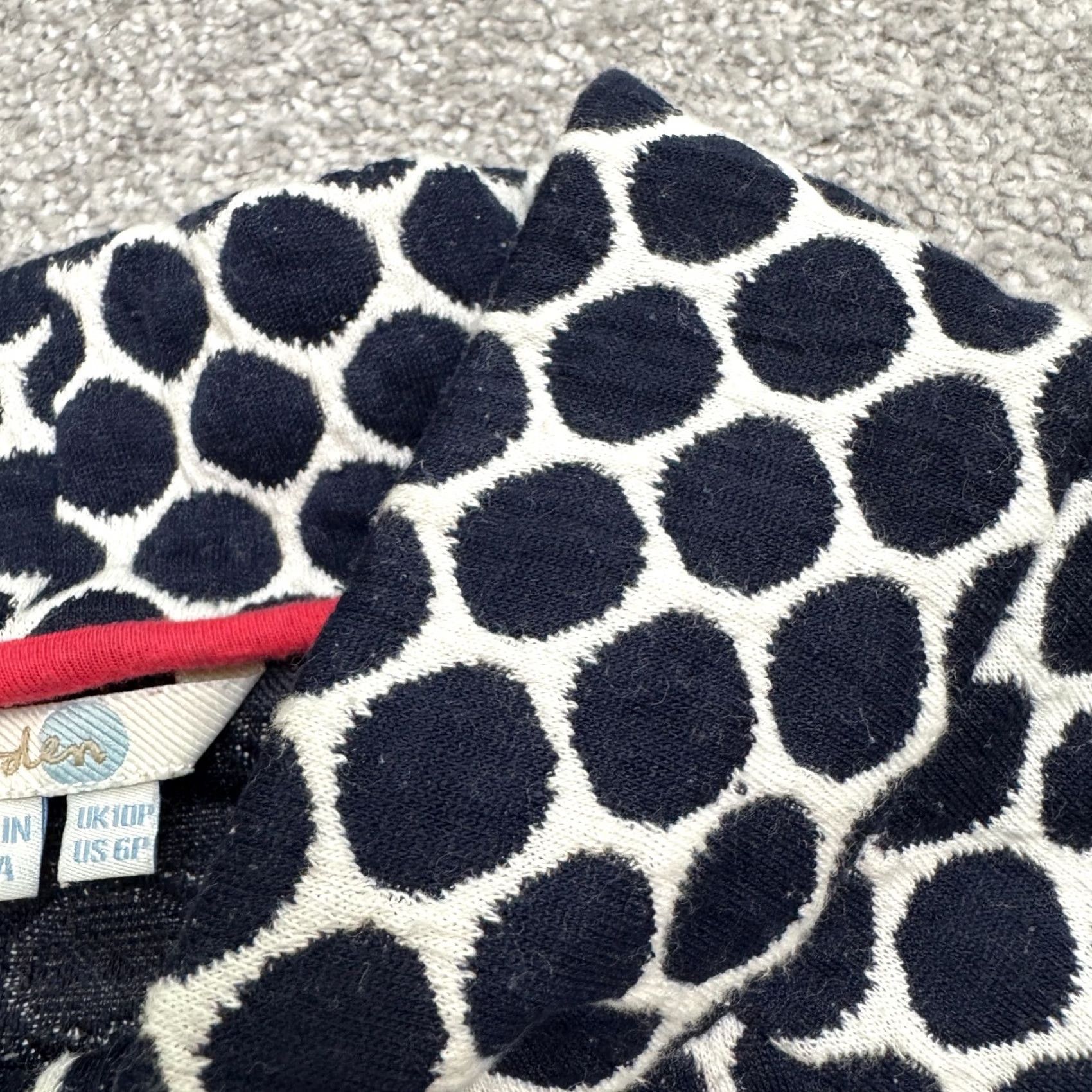 Boden Boden Funnel Neck Top Women 6P Blue White Polka Dot Pocket Casual Textured Blouse Size M / US 6-8 / IT 42-44 - 5 Thumbnail