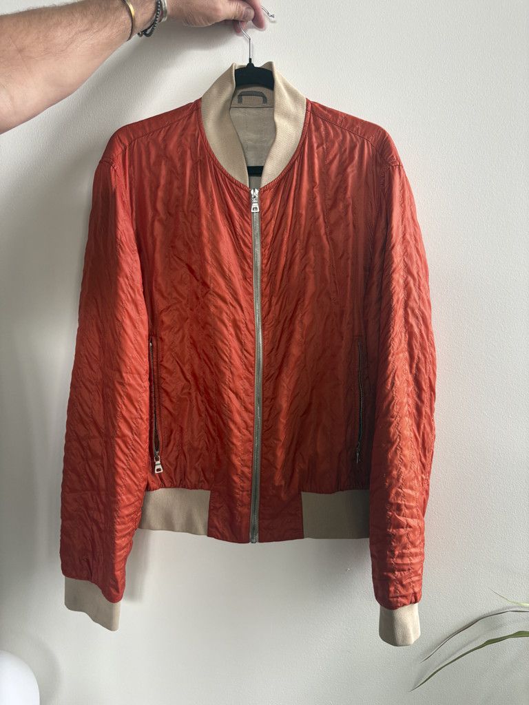 Prada Orange Nylon Racing Bomber Jacket Size US M / EU 48-50 / 2 - 1 Thumbnail