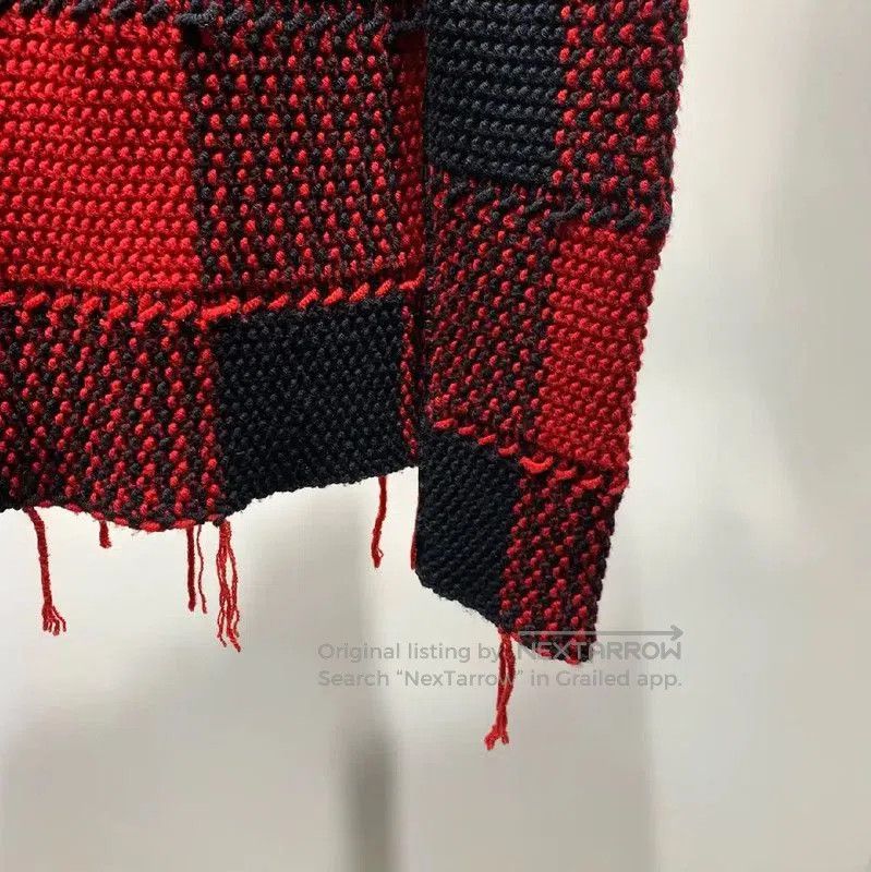 Valentino Valentino Black and Red Checkered Knit Sweater . Size US M / EU 48-50 / 2 - 5 Thumbnail