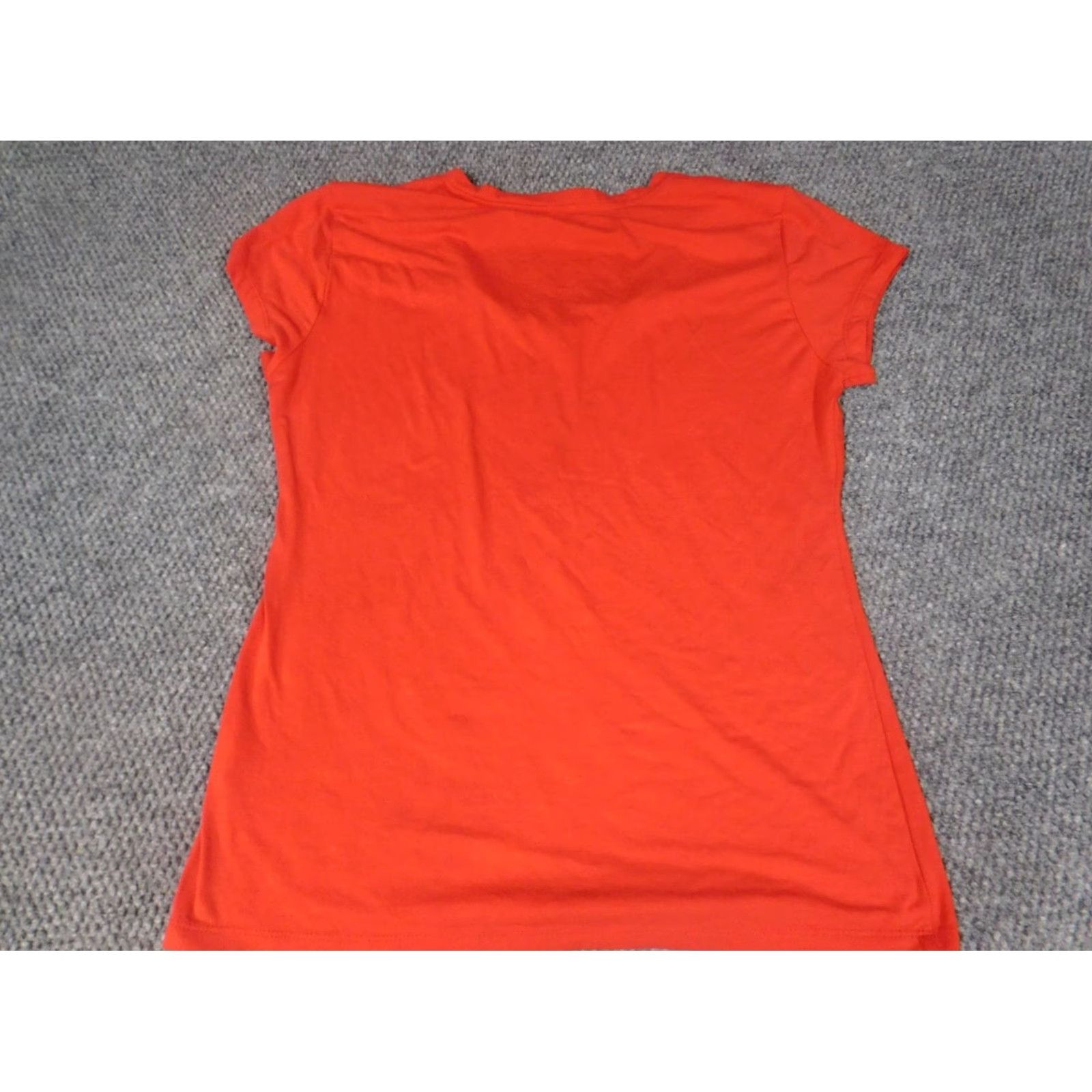 Vintage Dodo Blouse Womens 2XL Orange Short Sleeve Collared Pullover Stretch Casual Cotton Polyester Button Regular Classic Size XXL / US 16-18 / IT 52-54 - 7 Thumbnail