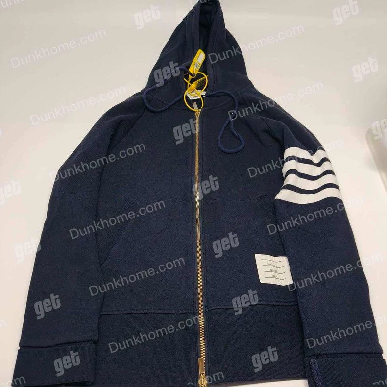 Thom Browne Thom Browne size4 Dark blue hoodie with cap Size US XL / EU 56 / 4 - 1 Thumbnail