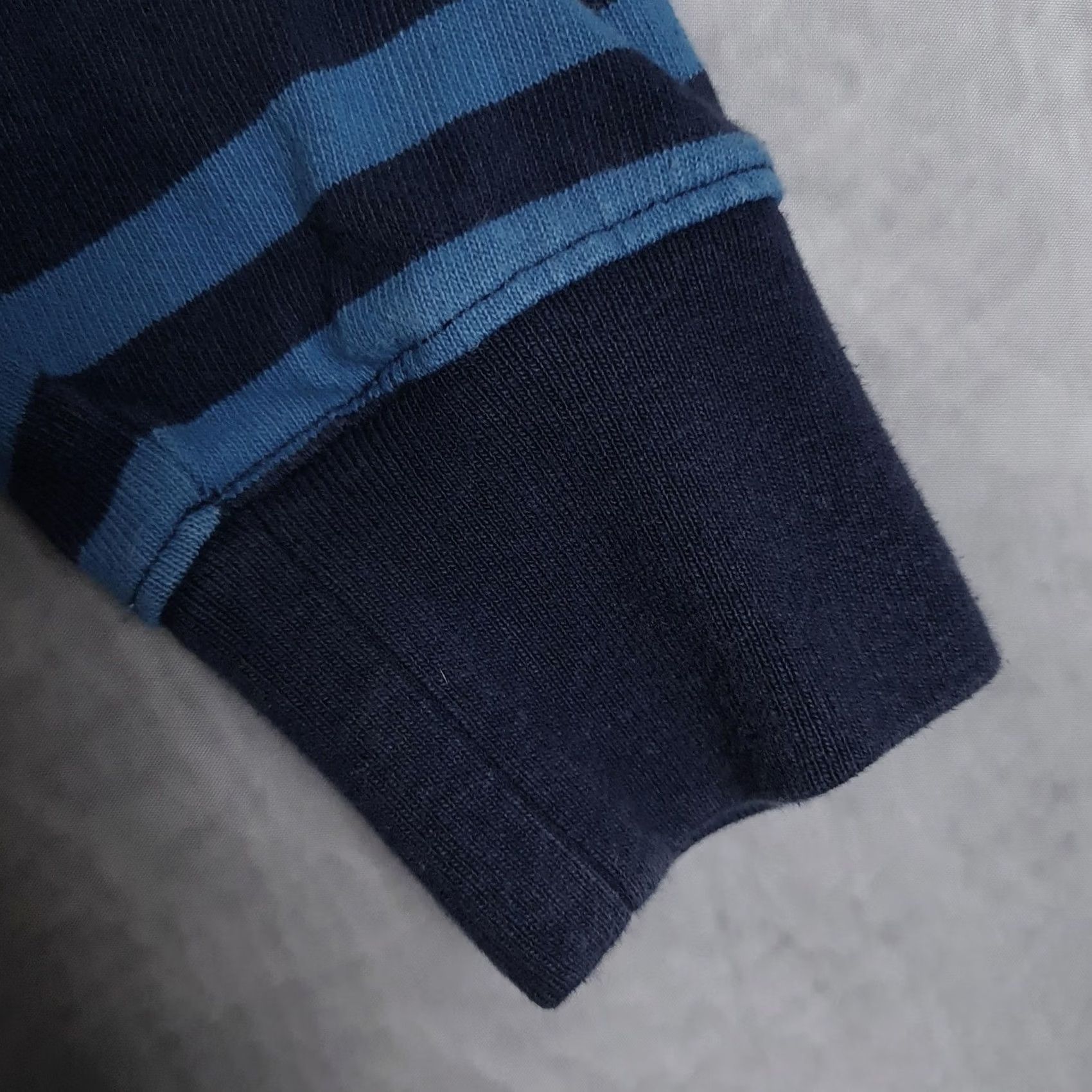 Lands' End Lands' End Rugby Shirt Mens Small Navy Blue Striped Long Sleeve 100% Cotton Casual Top Size US S / EU 44-46 / 1 - 7 Thumbnail