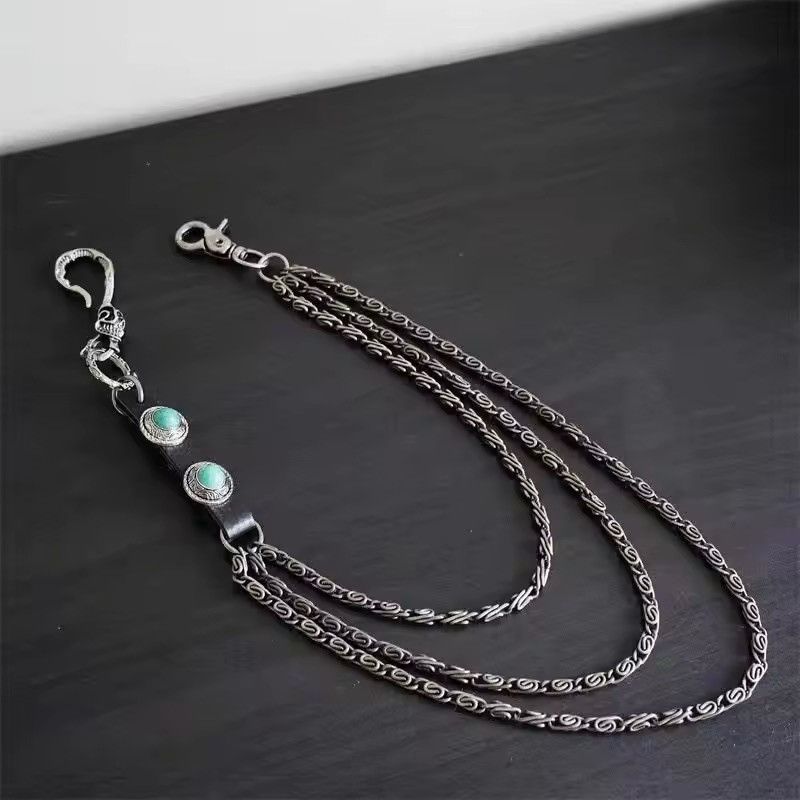 Other Retro Fashion Neutral Biker Pants Waist Chain Size ONE SIZE - 6 Thumbnail