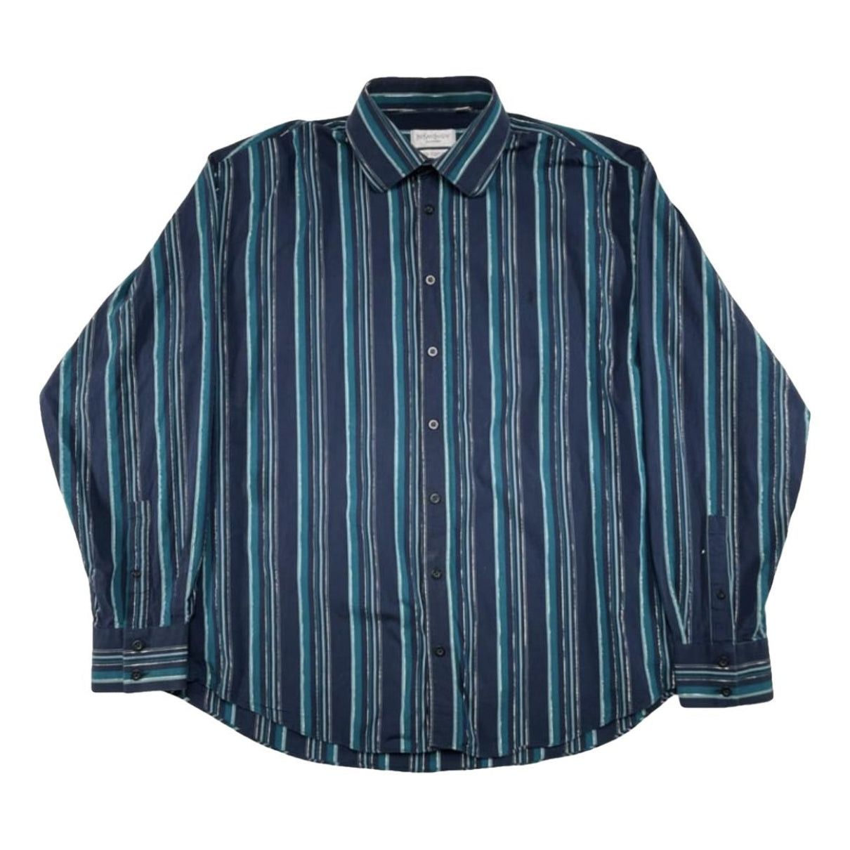 Yves Saint Laurent Black Cotton Shirt Size L / US 10 / IT 46 - 1 Thumbnail