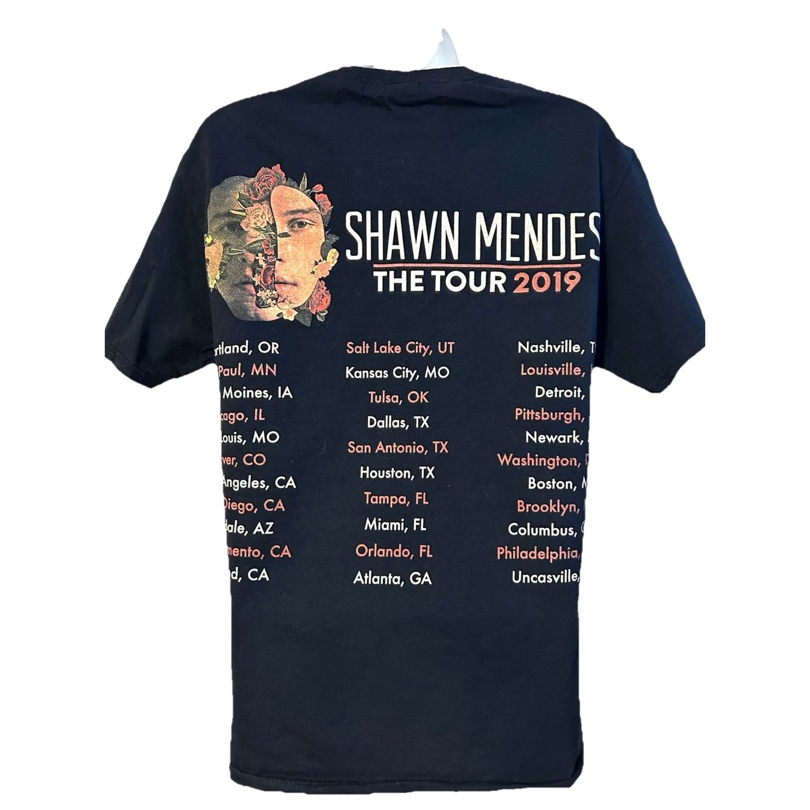 Fruit Of The Loom Shawn Mendes The Tour 2019 Shirt Women Small Black Short Sleeve Double Sided Size S / US 4 / IT 40 - 2 Thumbnail