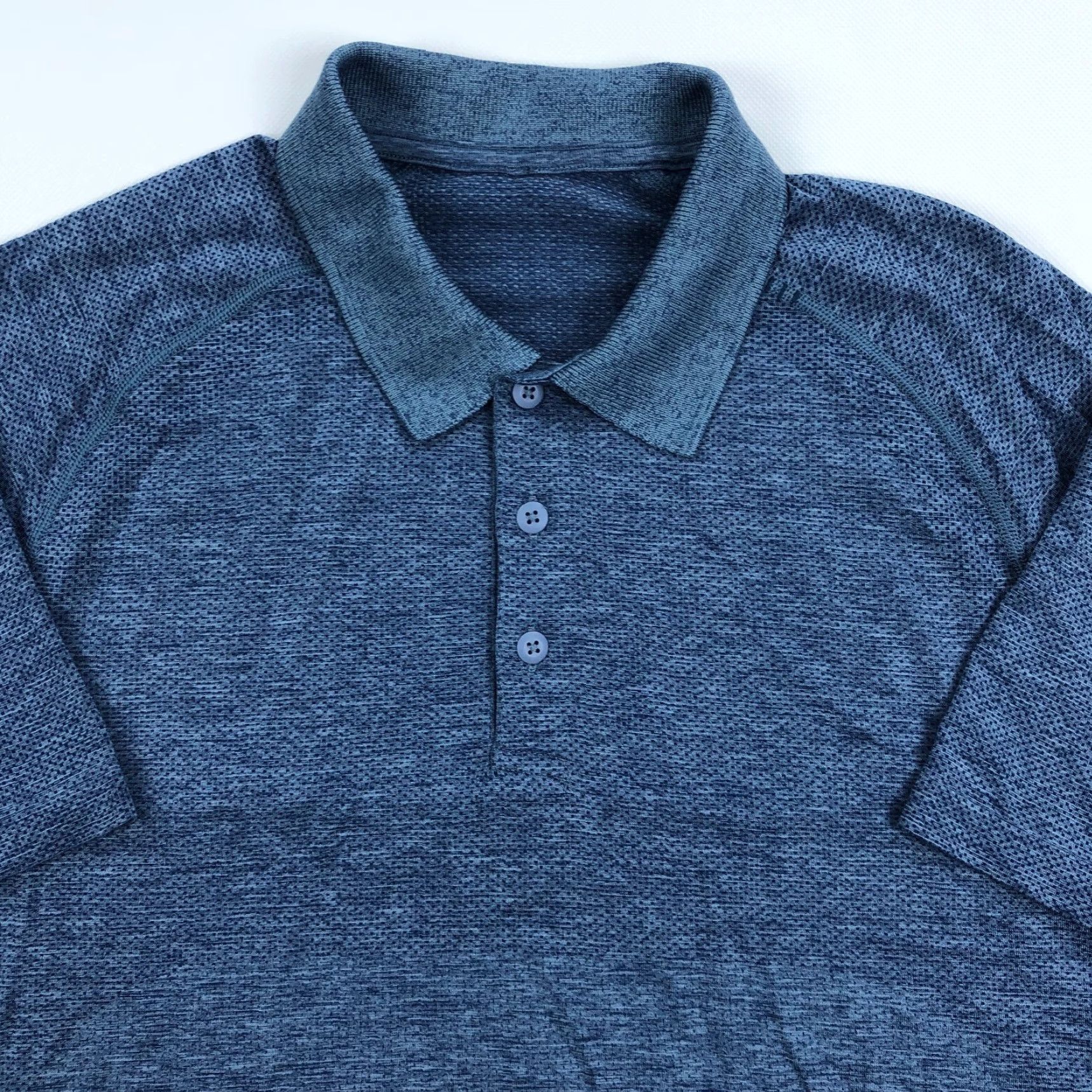 Lululemon Lululemon Polo Shirt Men's M Blue Heather Short Sleeve Size US M / EU 48-50 / 2 - 2 Thumbnail