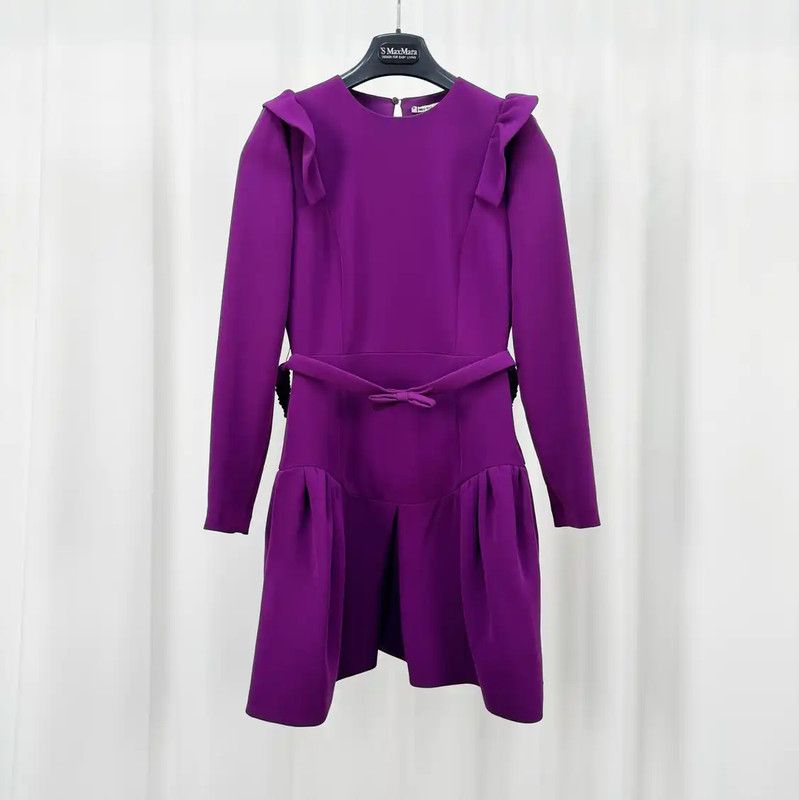Miu Miu Miu Miu Long Sleeve Dress in Purple 0089 Size S / US 4 / IT 40 - 1 Thumbnail