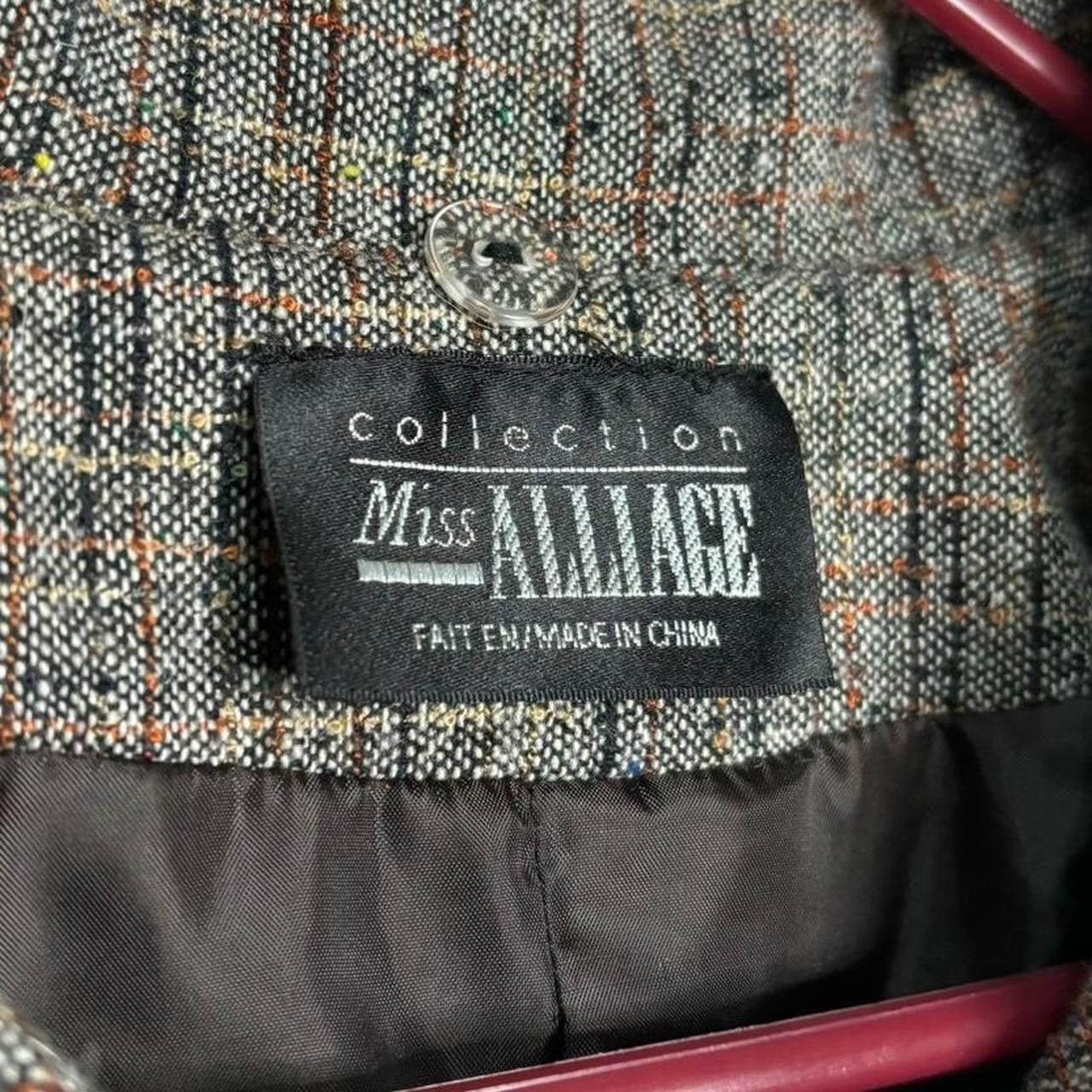 Vintage Vintage 1990s Tweed Style Grey Short Blazer Jacket Size M / US 6-8 / IT 42-44 - 4 Thumbnail