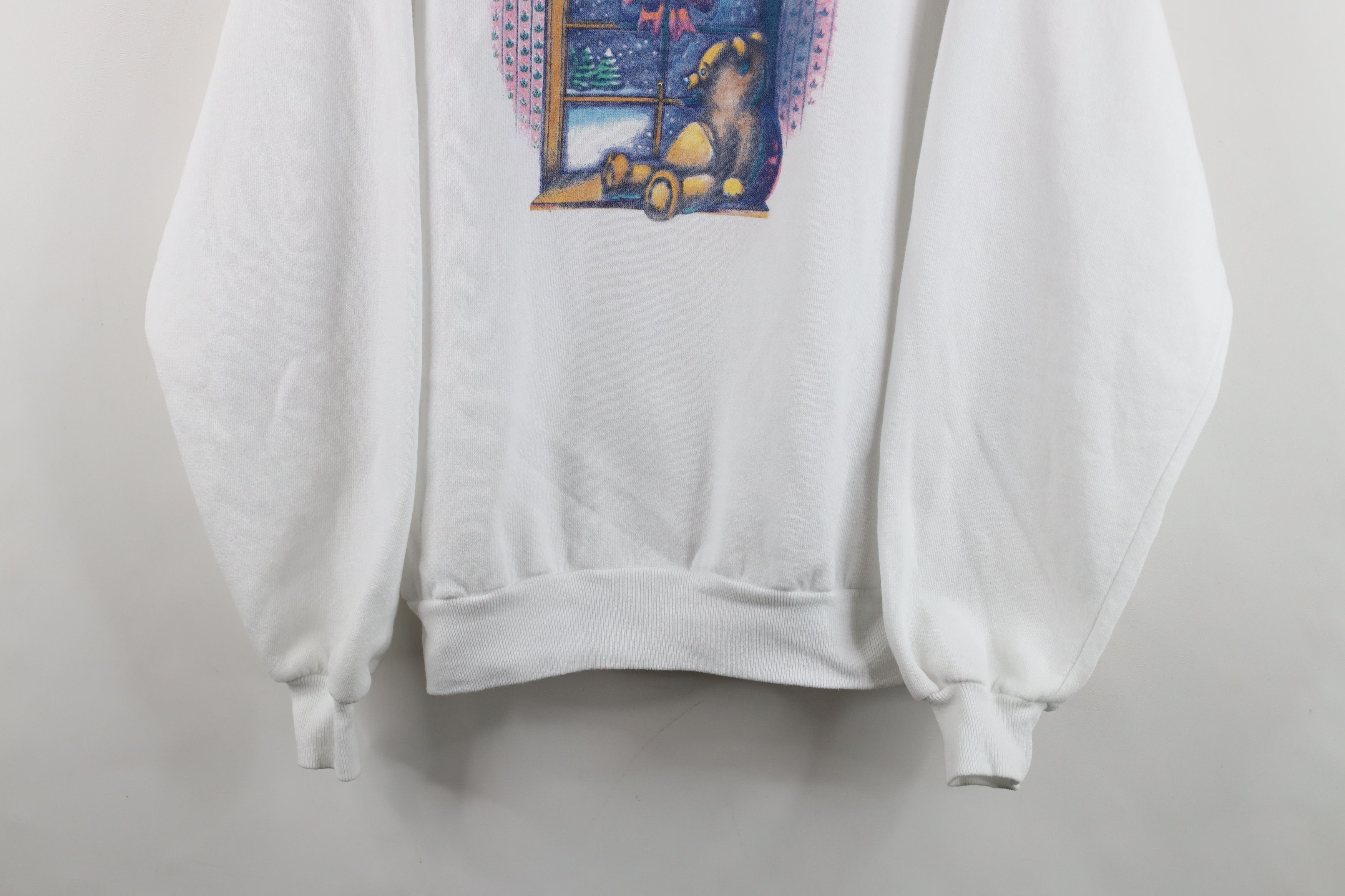 Vintage Vintage 90s Christmas Night Teddy Bear Crewneck Sweatshirt Size L / US 10 / IT 46 - 3 Thumbnail