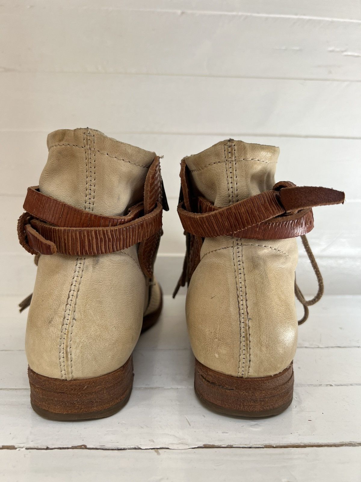 A.S.98 A.S.98 Leather Boho Biker Boots Size US 9 / IT 39 - 8 Thumbnail