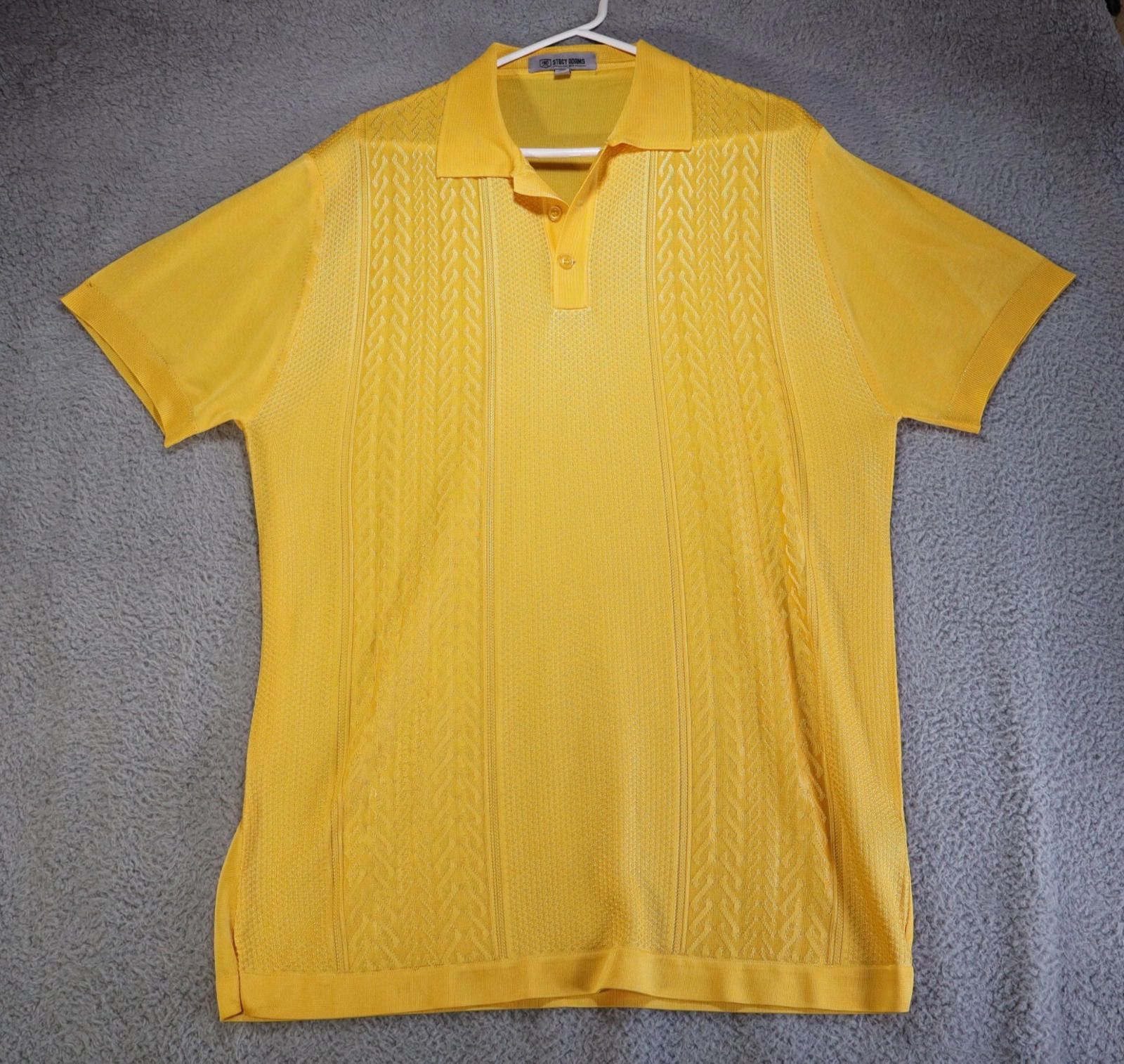 Stacy Adams Stacy Adams Safari Silk Shirt Yellow Gold XXL 2XL vtg Size US XXL / EU 58 / 5 - 1 Thumbnail