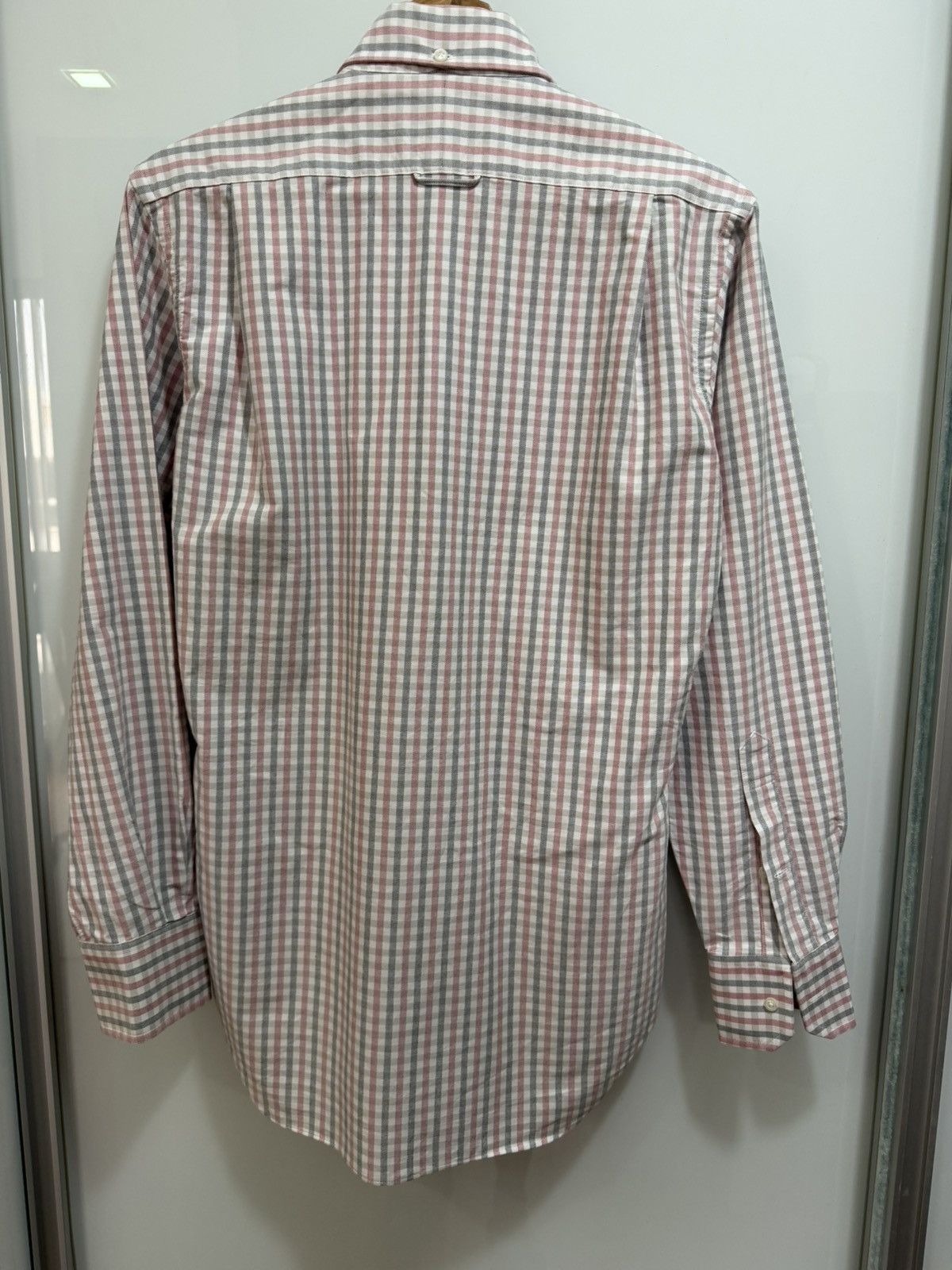 Thom Browne Thom Browne White Shirt with Black Red Grid Pattern Size US S / EU 44-46 / 1 - 2 Thumbnail