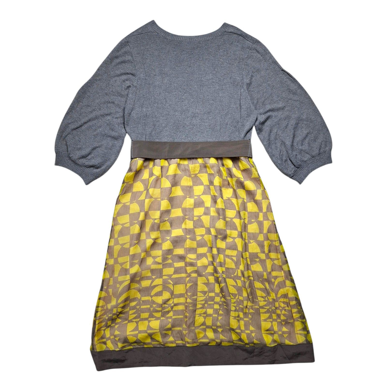 Essentiel Antwerp Essentiel Antwerp Silk Dress 40 M Grey Knit Mixed Media Size M / US 6-8 / IT 42-44 - 5 Thumbnail