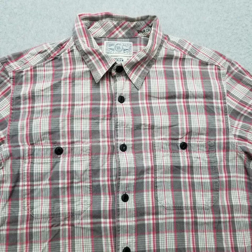 Lucky Brand Lucky Brand Shirt Mens Medium Plaid Button Up Pockets Size US M / EU 48-50 / 2 - 3 Thumbnail
