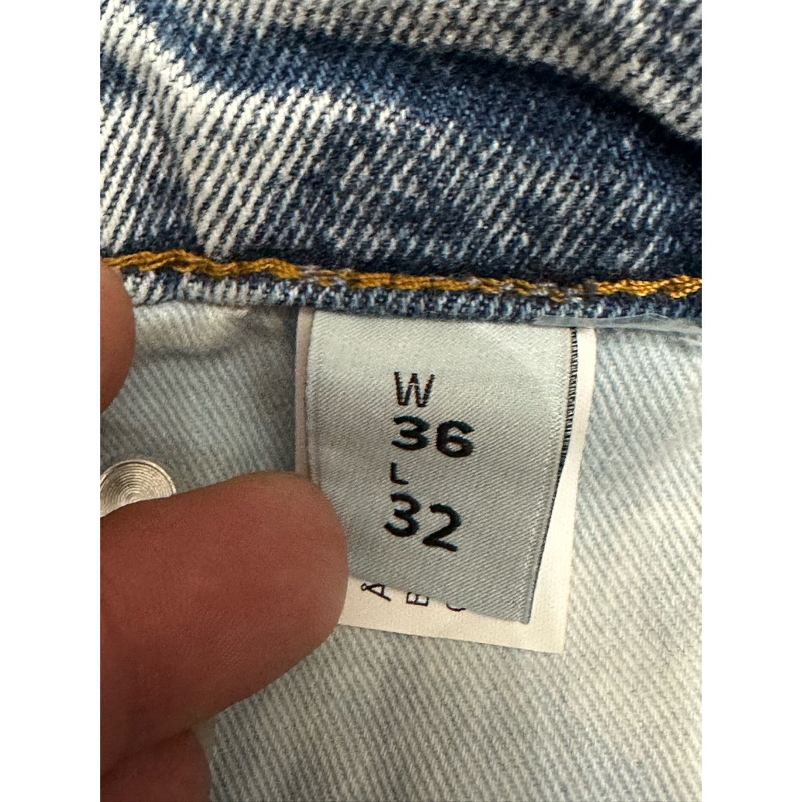 Other Amendi Straight Jeans Denim Distressed Blue Acid Wash M 36W Size US 36 / EU 52 - 9 Thumbnail