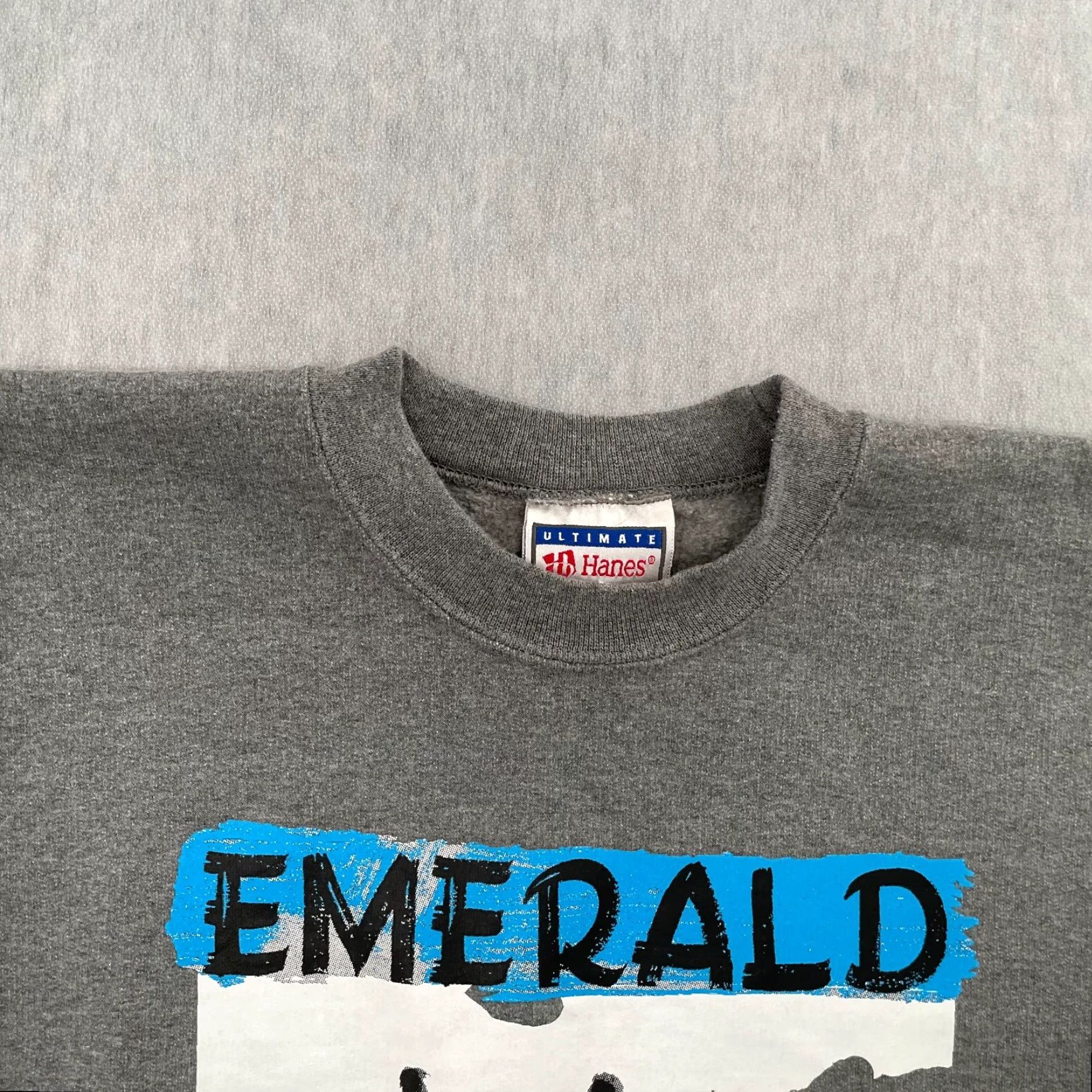 Hanes VINTAGE Hanes Emerald Isle Pullover Sweatshirt Adult Medium Gray Surfing Beach Retro Mens M Size US M / EU 48-50 / 2 - 3 Thumbnail