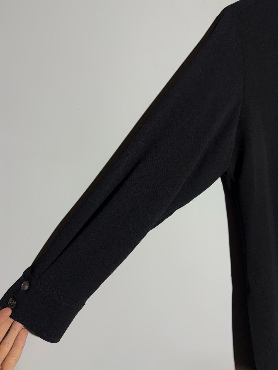 Marina Rinaldi Marina Rinaldi Triacetate Cady Tunic Shirt Black 350$ RRP Size XL / US 12-14 / IT 48-50 - 13 Thumbnail